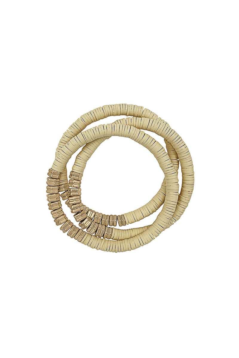 Triple Multi Ring Bead Stretchable Bracelets - LLR Chic