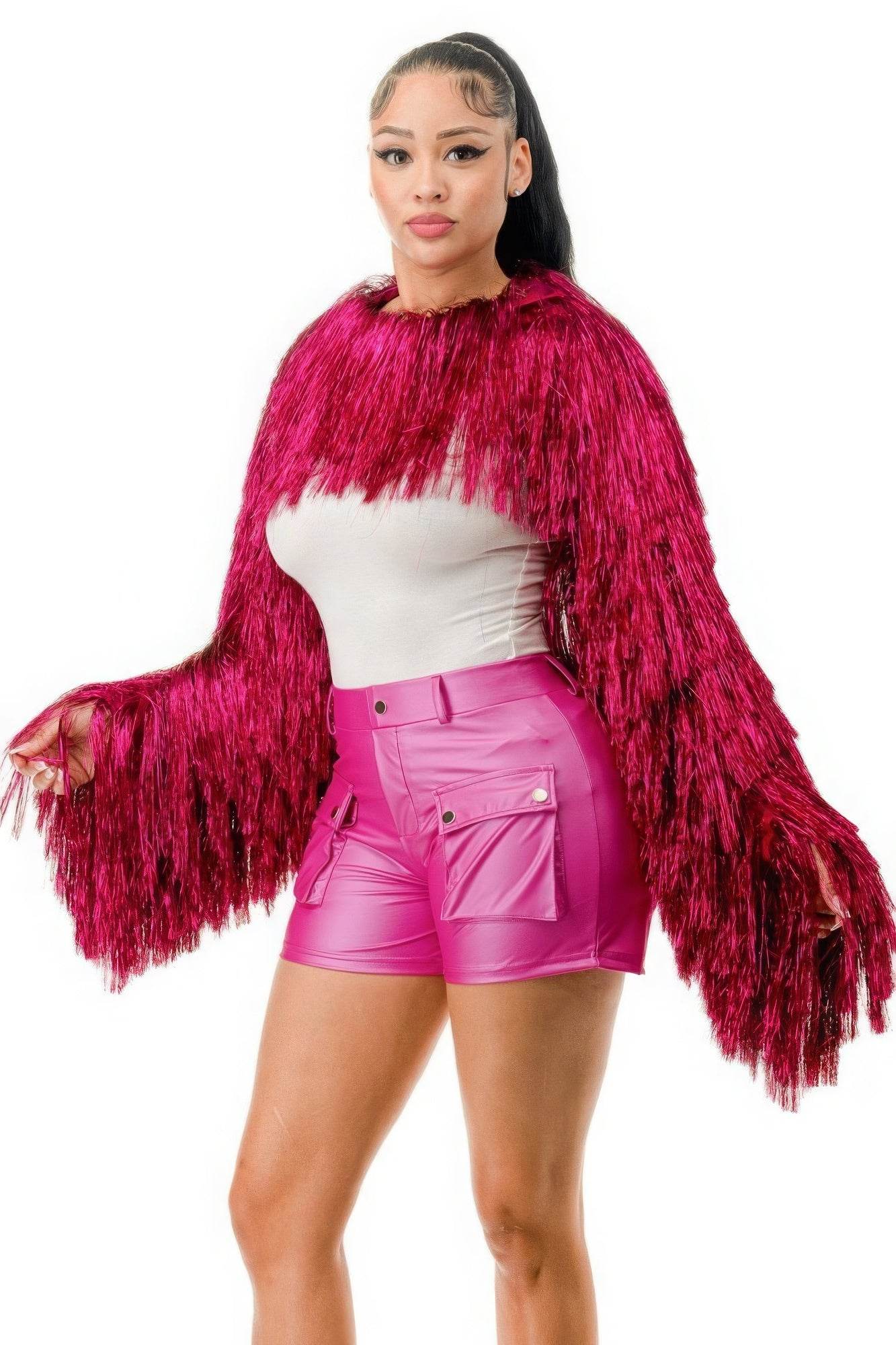 Metallic Tinsel Bolero - LLR Chic