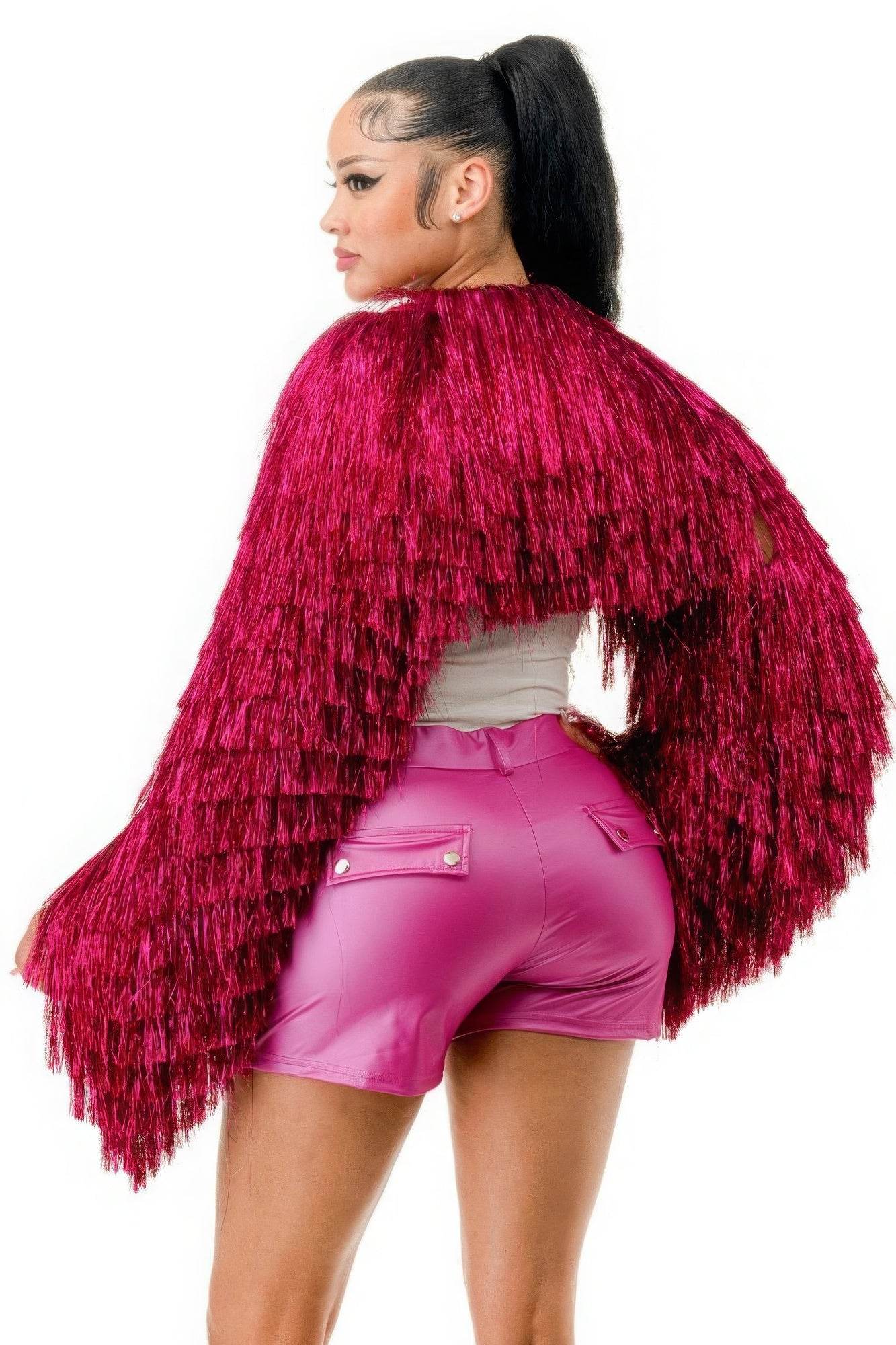 Metallic Tinsel Bolero - LLR Chic