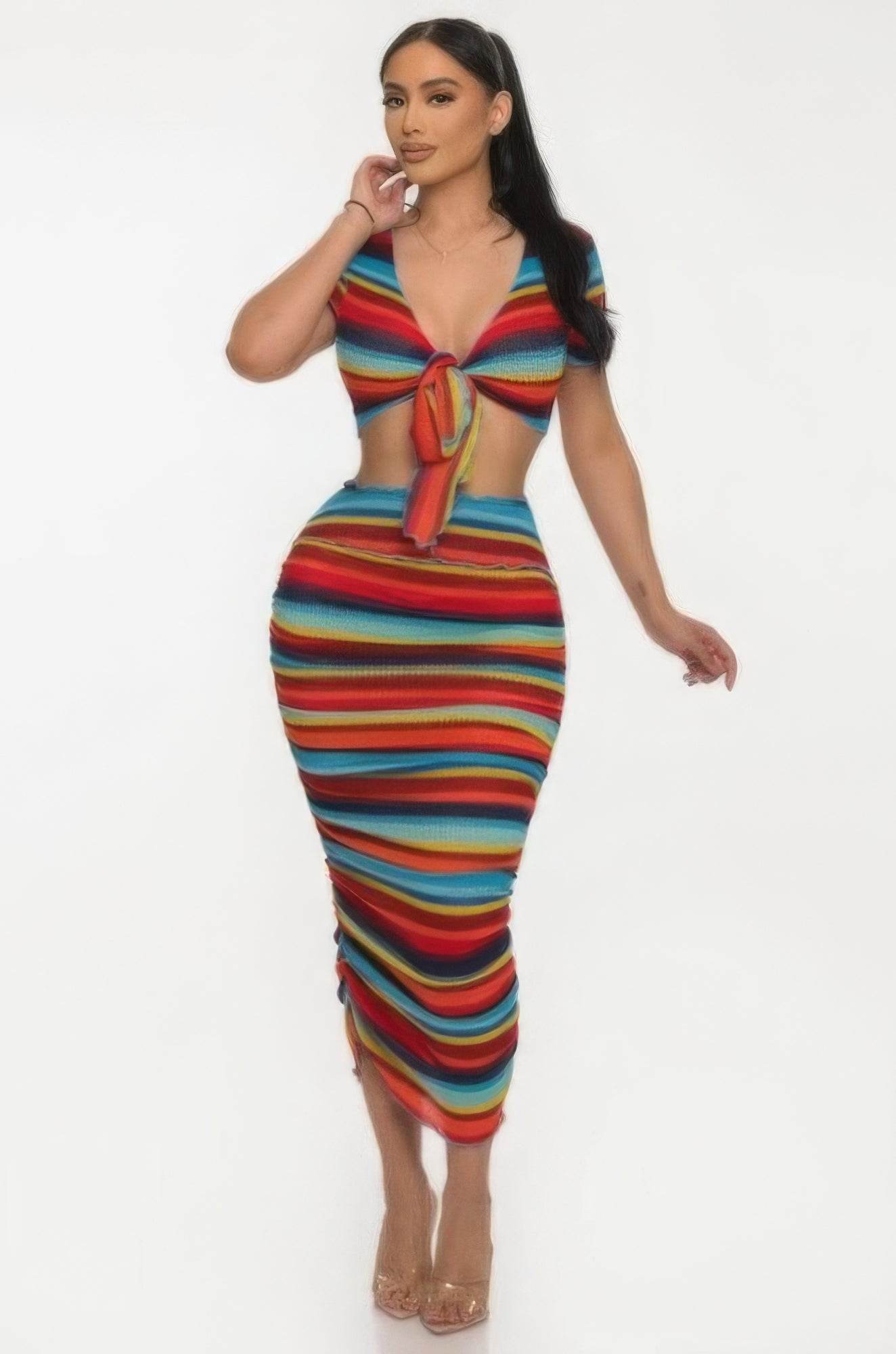 Color Me Mine Beach Sarong Skirt Set - LLR Chic