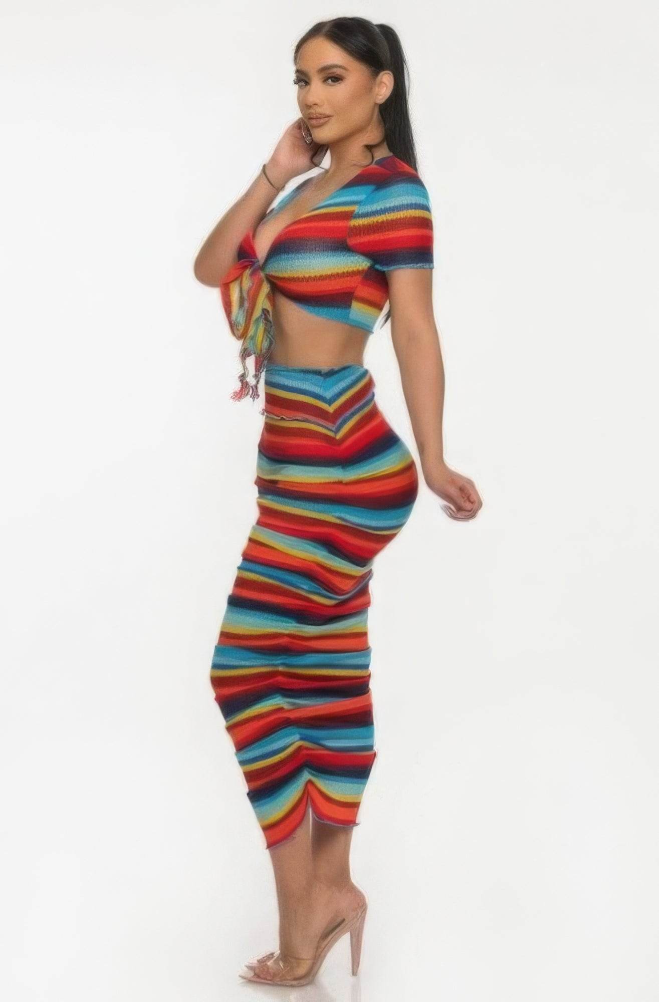 Color Me Mine Beach Sarong Skirt Set - LLR Chic