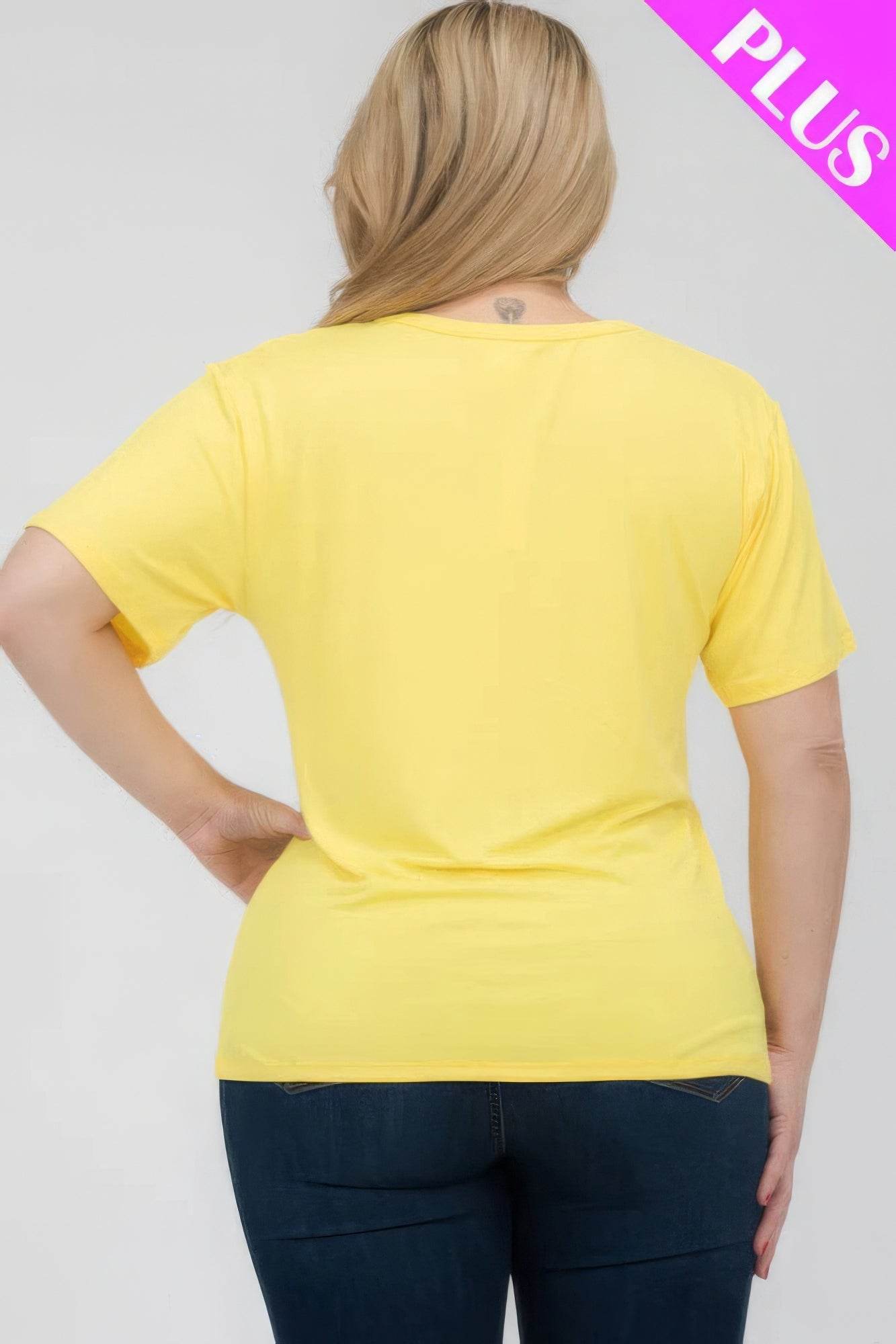 Plus Size Basic Short Sleeve T-shirt - LLR Chic