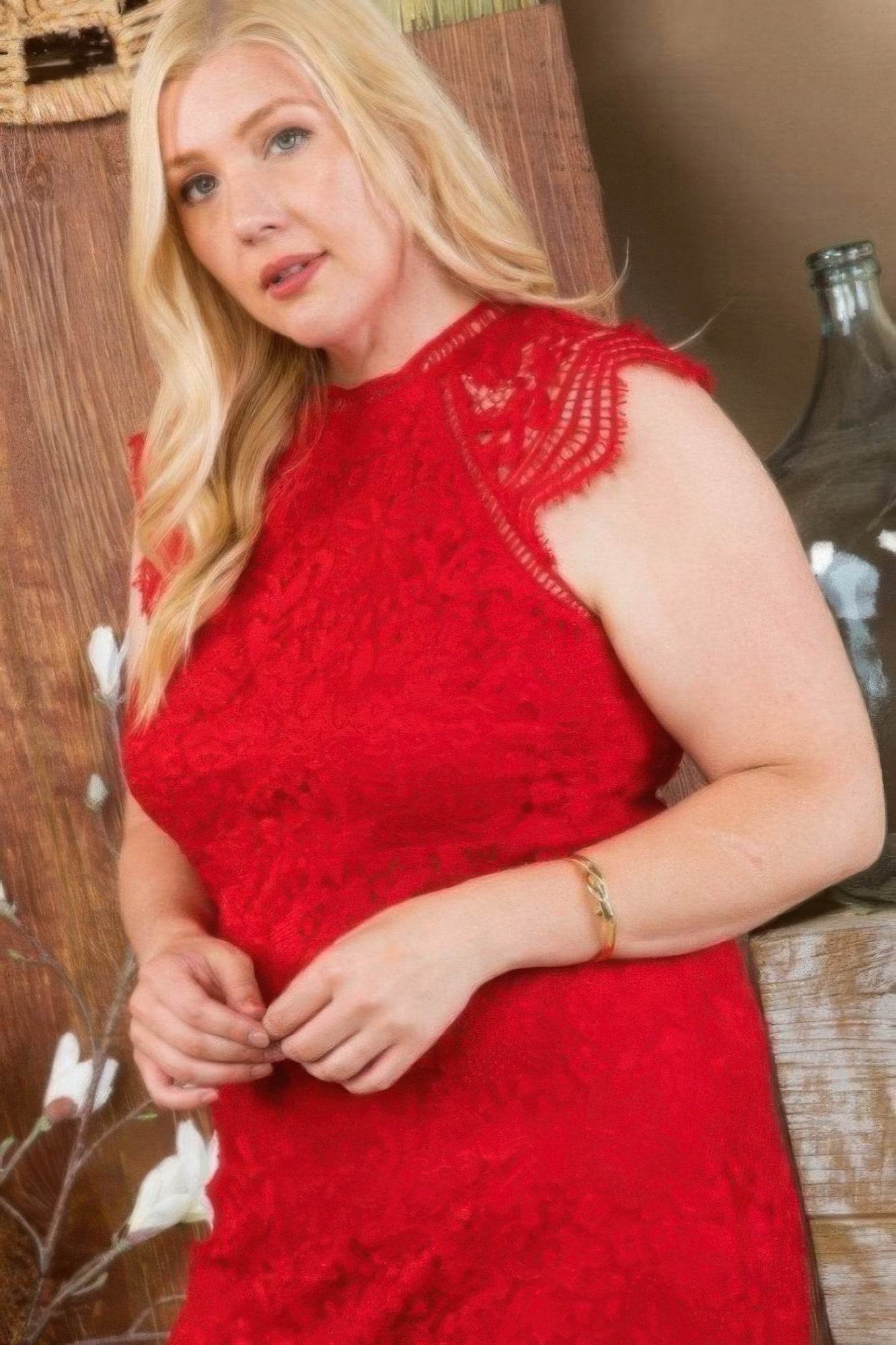 Lace Crochet Mini Raglan Dress With Zipper Back - LLR Chic