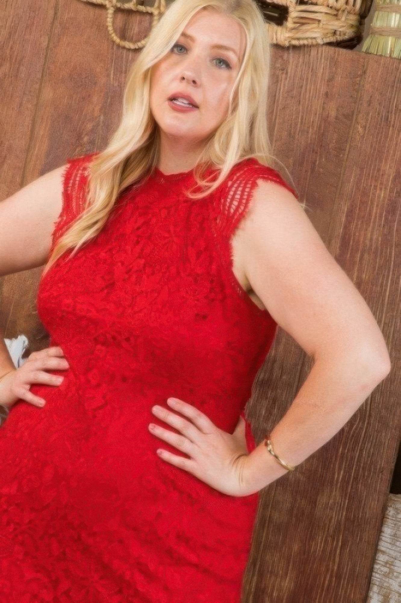 Lace Crochet Mini Raglan Dress With Zipper Back - LLR Chic