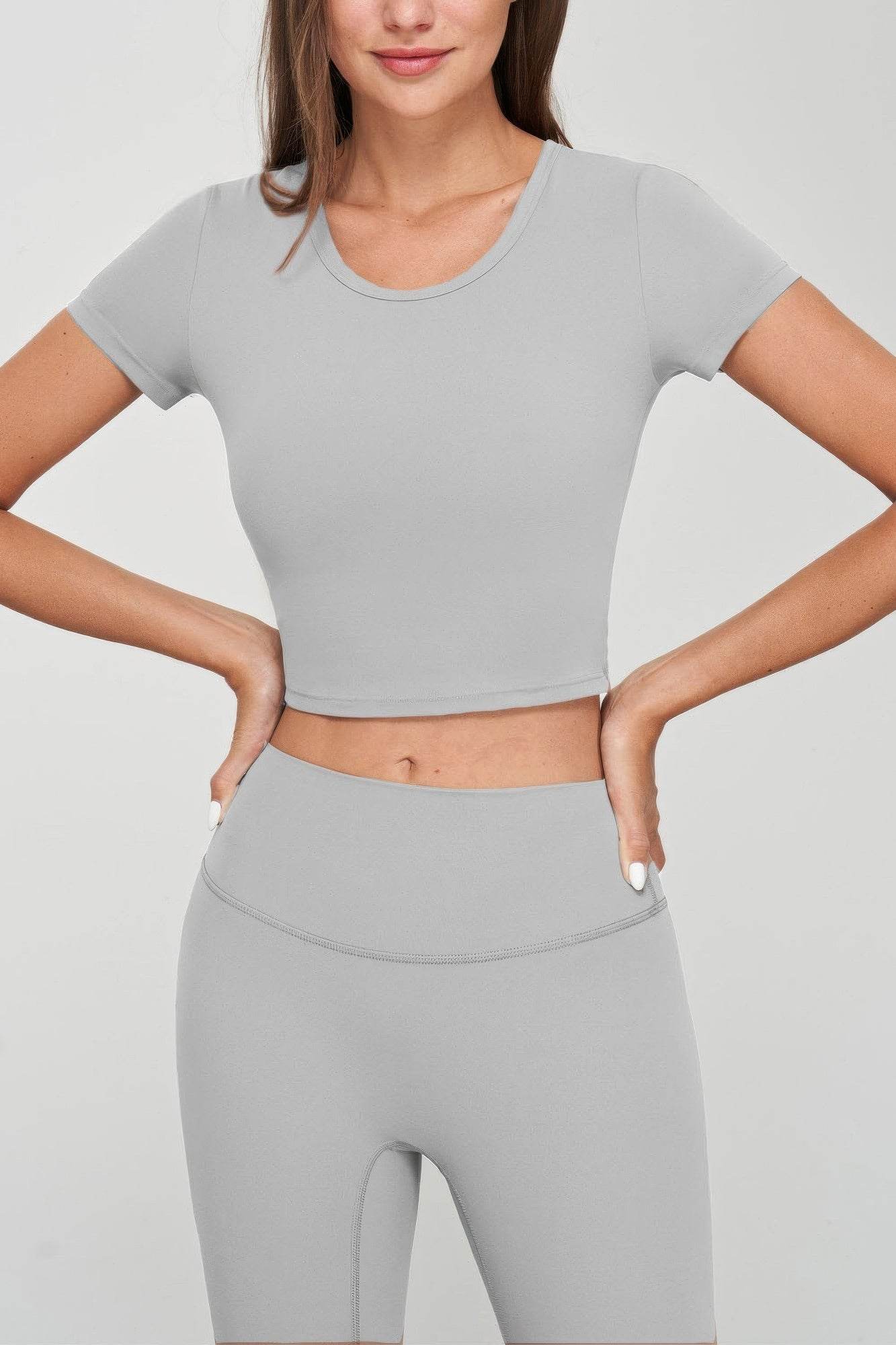 Seamless Short Sleeve Crop Tee - LLR Chic
