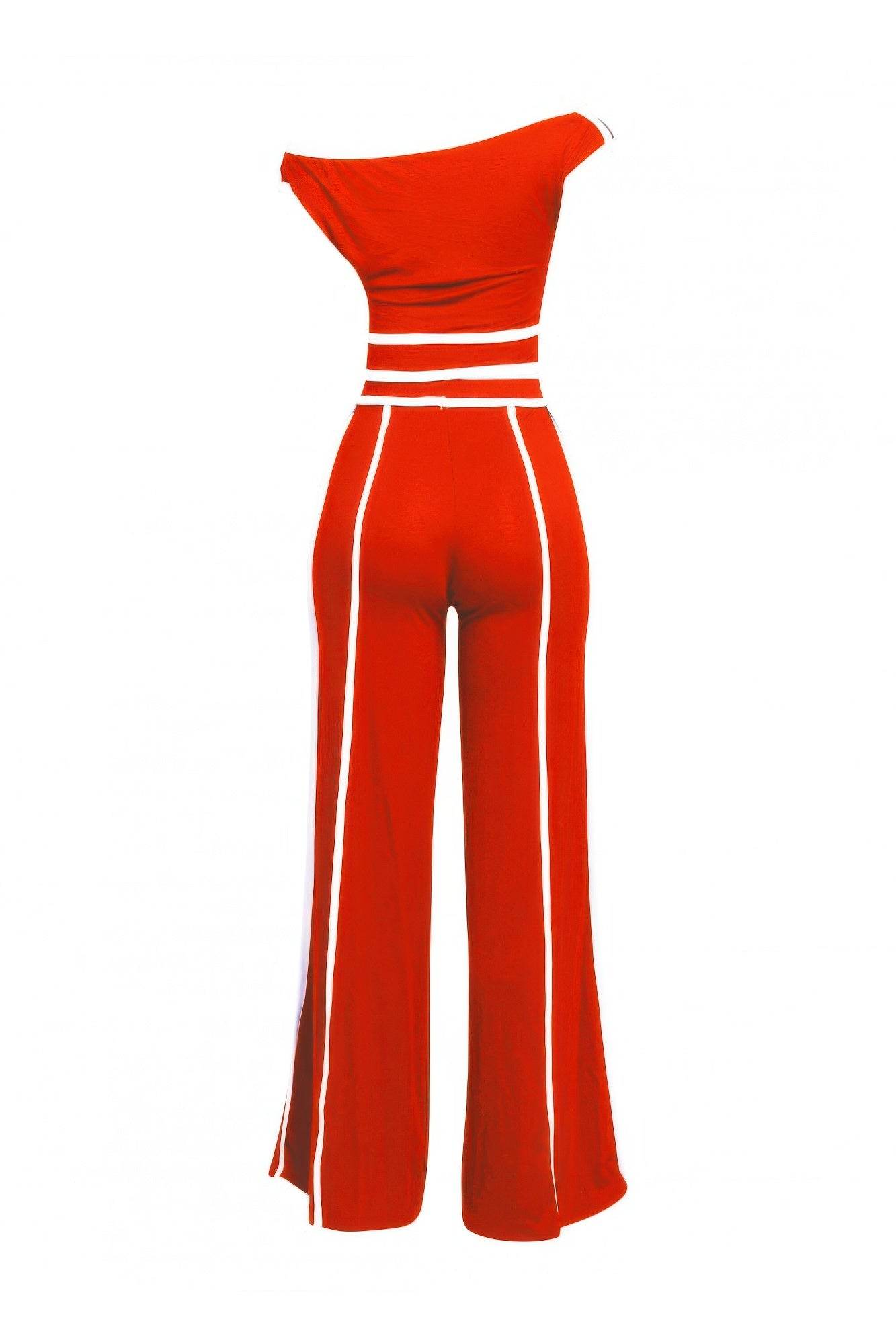 Color Contrast Detailed Off Shoulder Set - LLR Chic