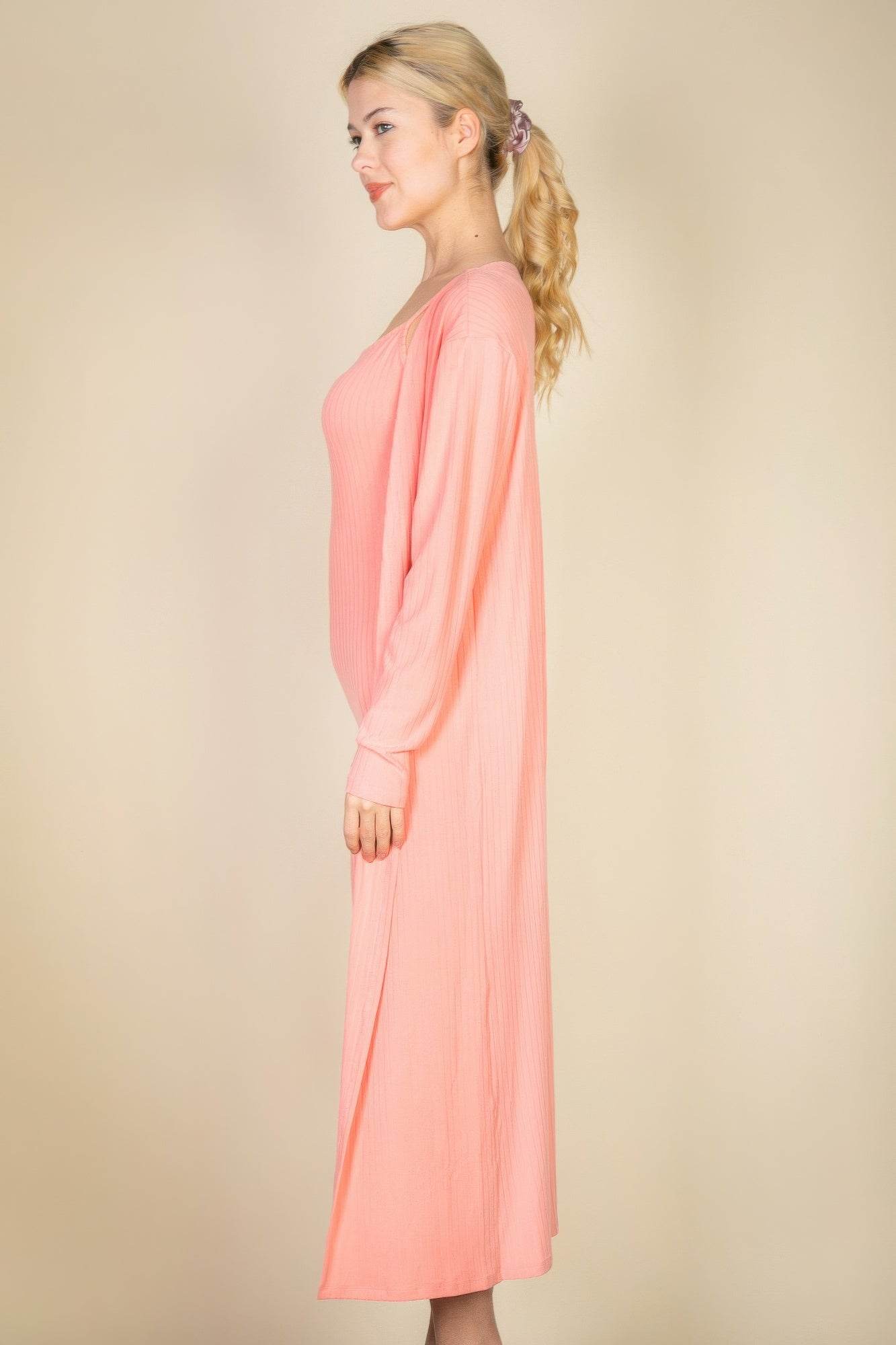 Ribbed Cardigan & Cami Midi Bodycon Dress - LLR Chic