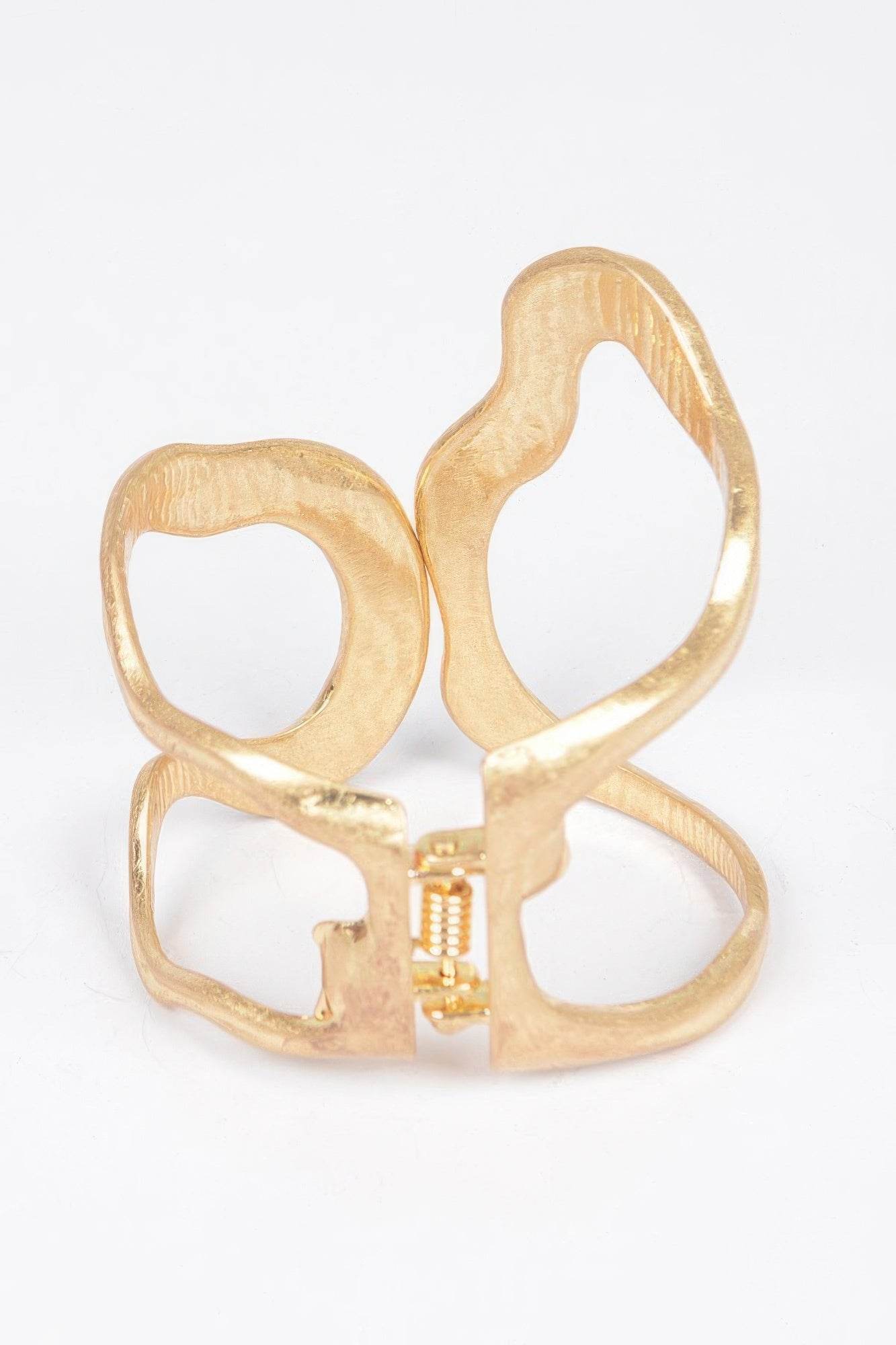 Cast Metal Spring Hinge Cuff - LLR Chic