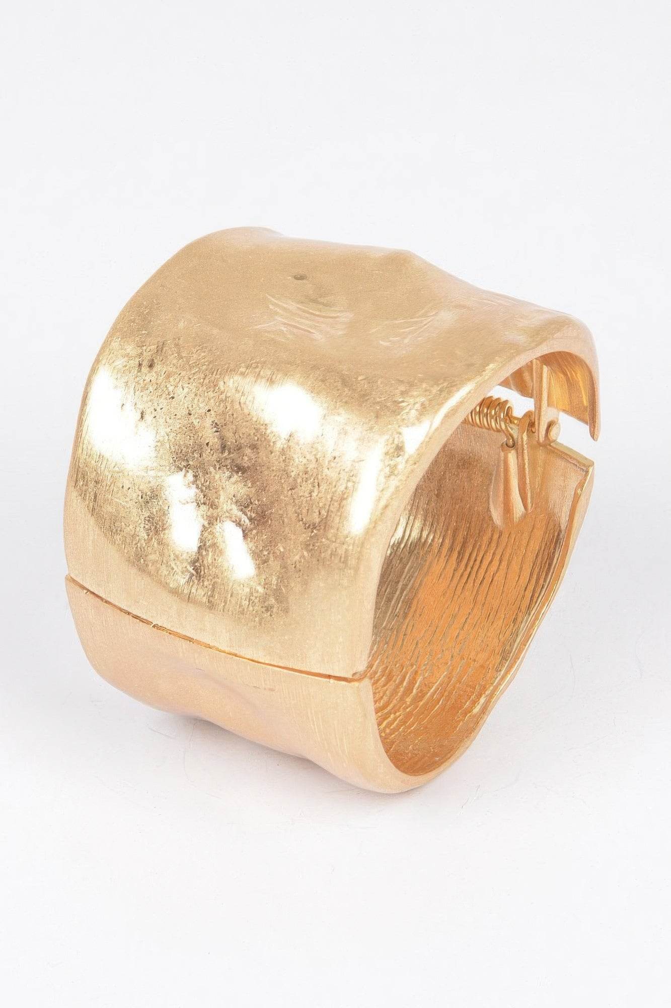 Cast Metal Spring Hinge Cuff - LLR Chic