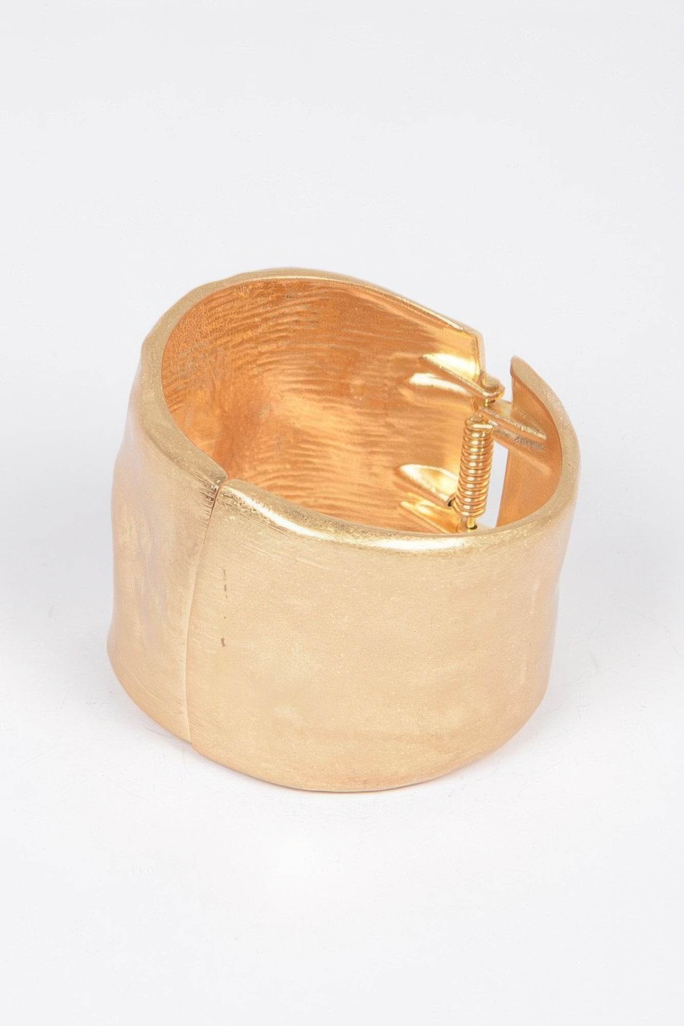 Cast Metal Spring Hinge Cuff - LLR Chic
