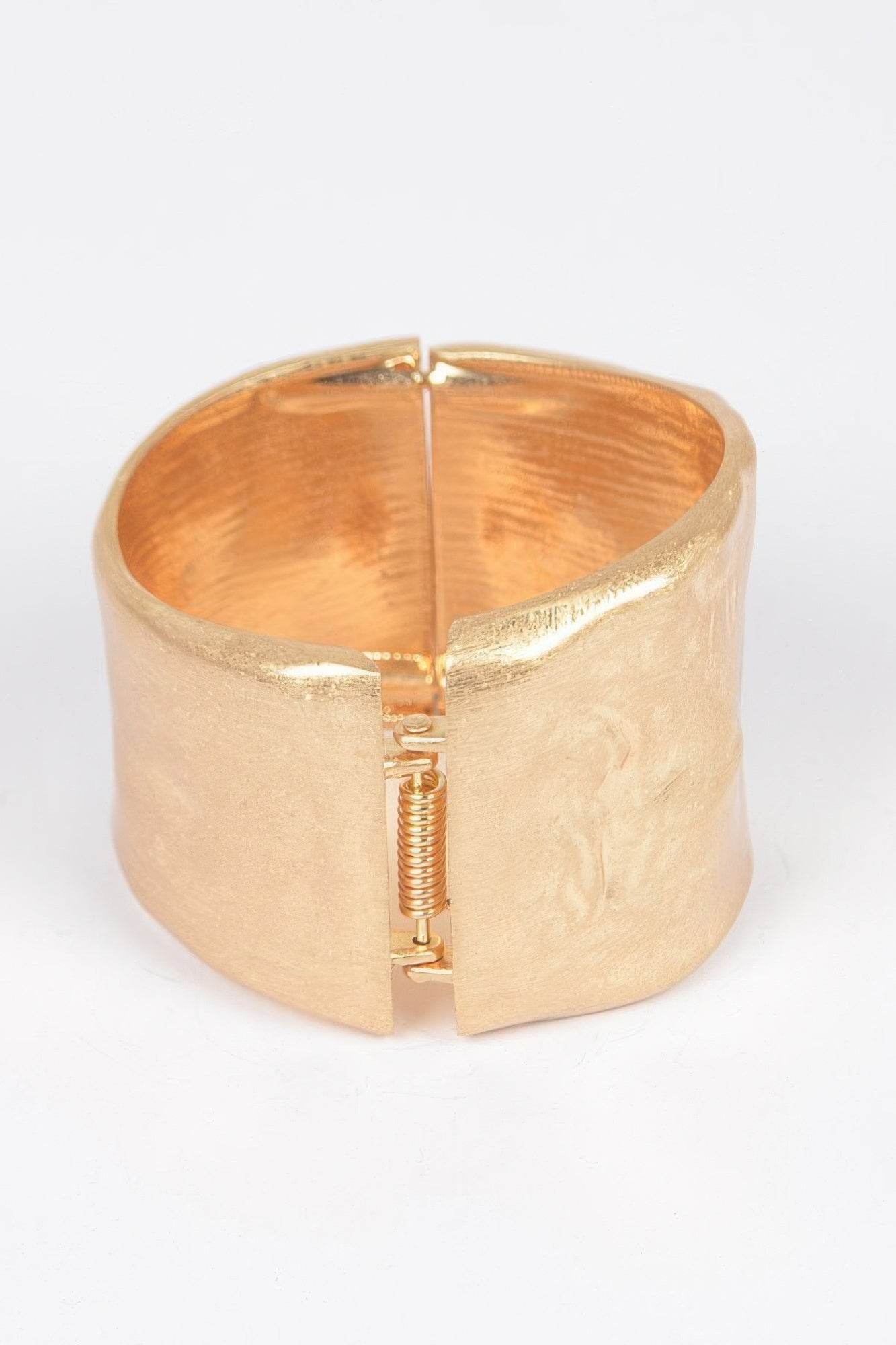 Cast Metal Spring Hinge Cuff - LLR Chic