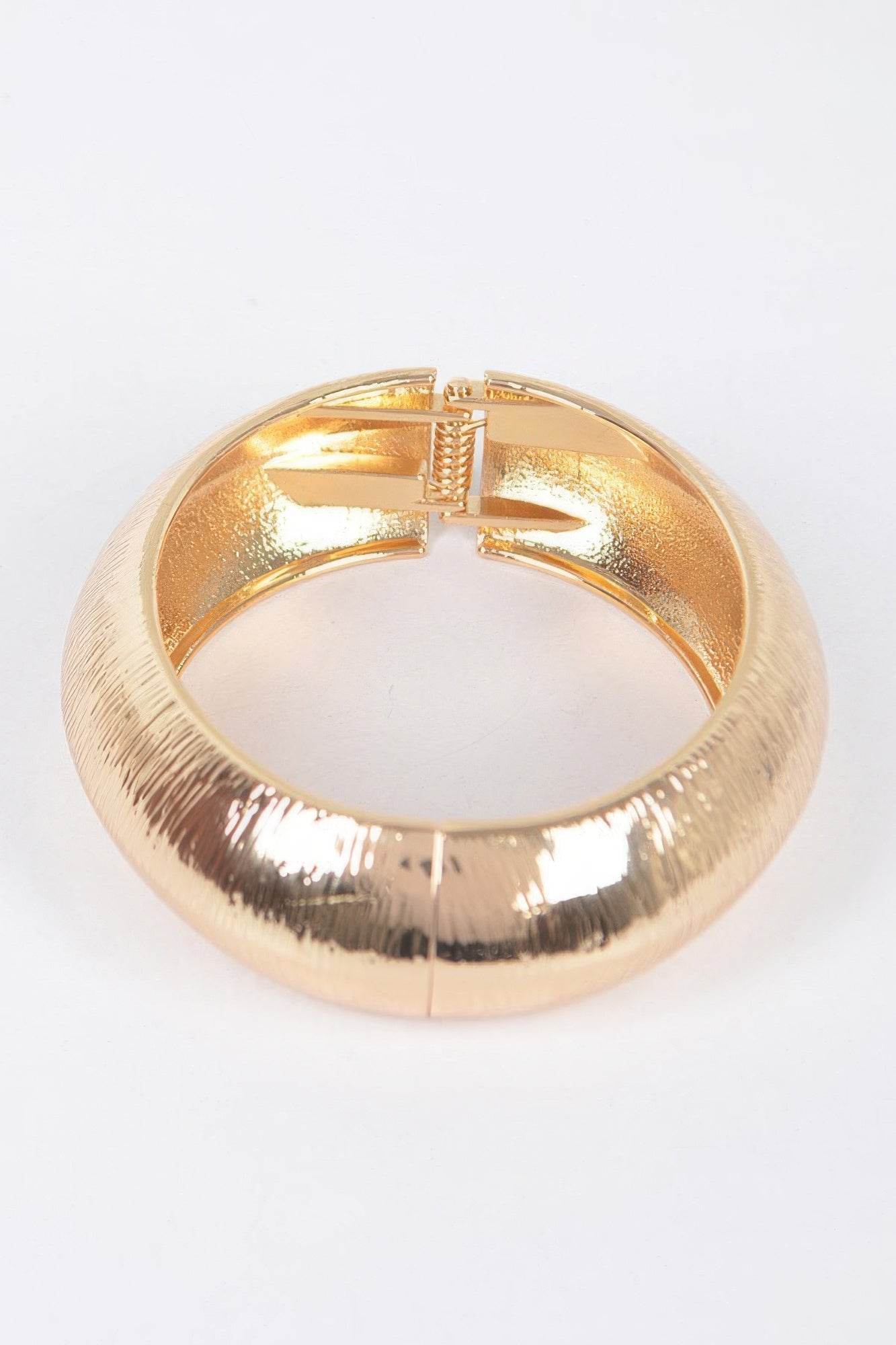 Textured Metal Bangle Bracelet - LLR Chic