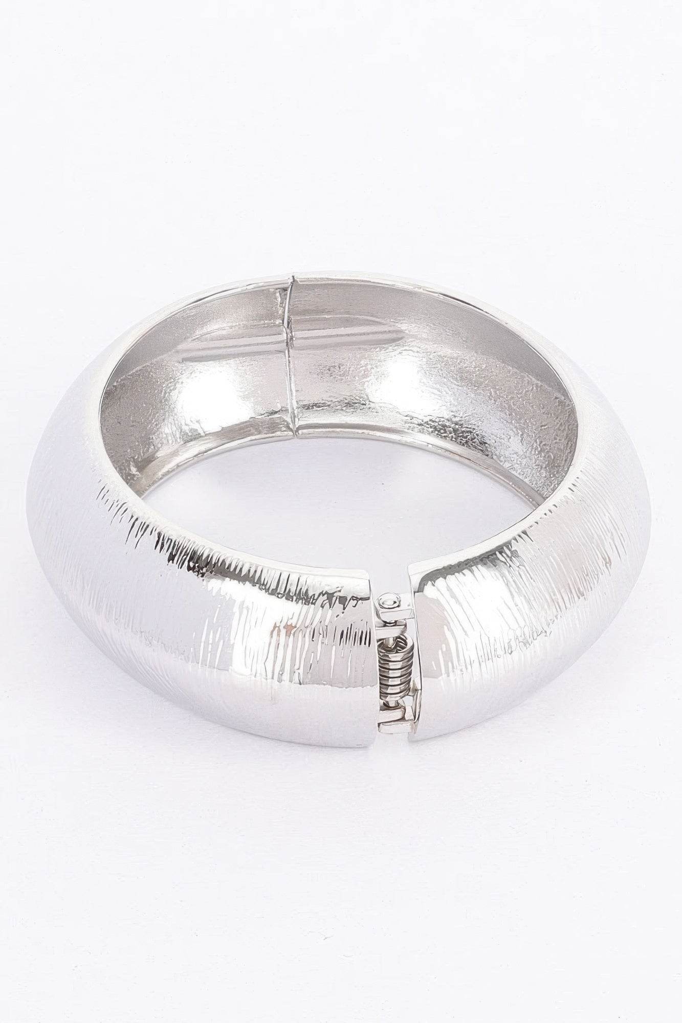 Textured Metal Bangle Bracelet - LLR Chic