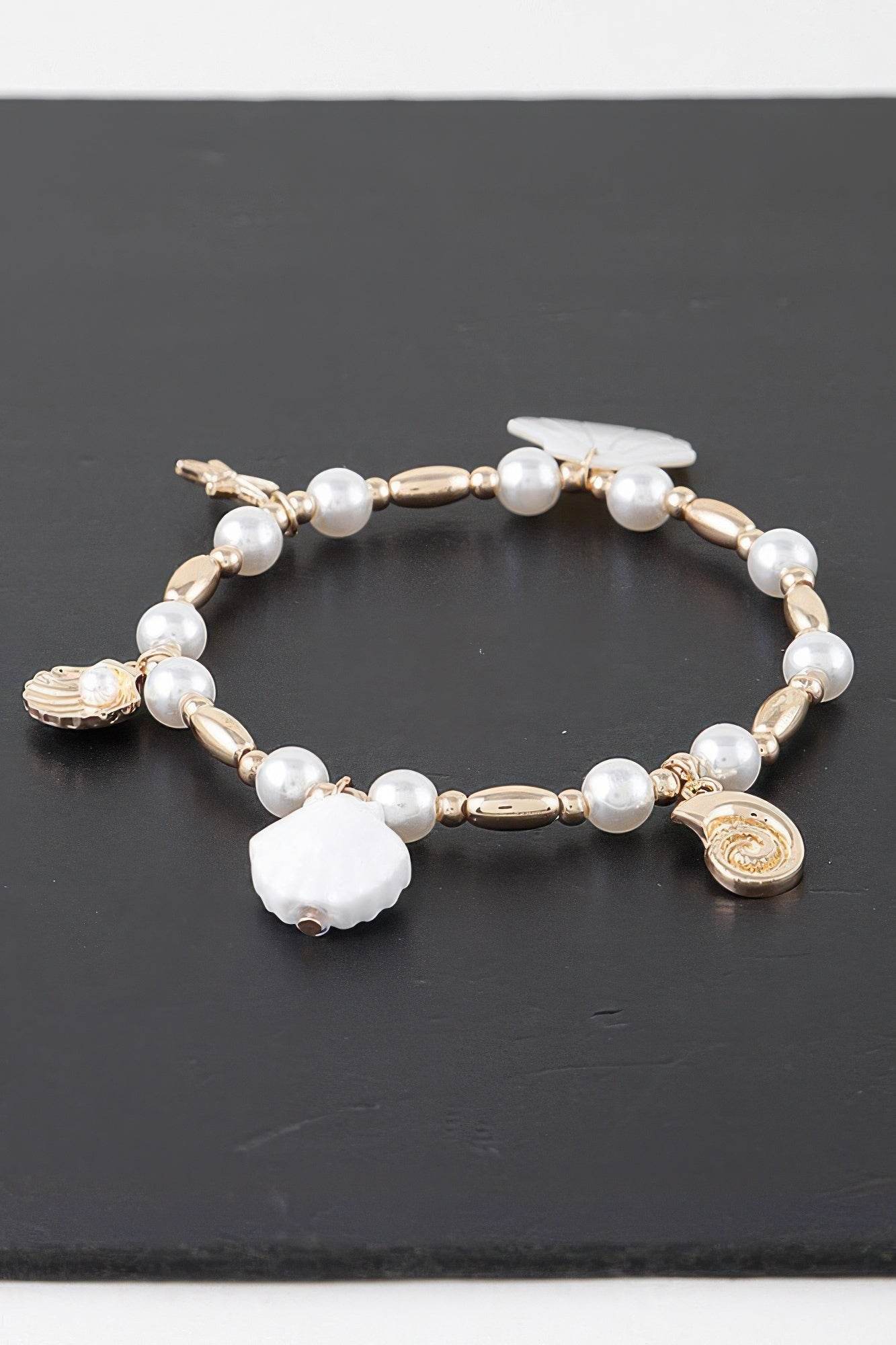 Under The Sea Pearl Charm Bracelet - LLR Chic