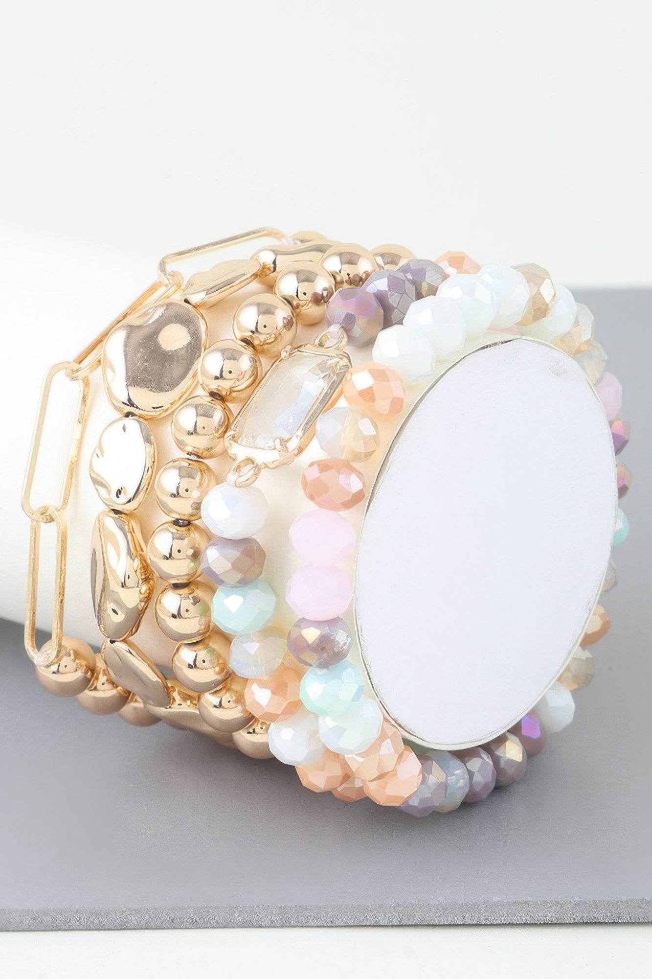 Multicolor Crystal Beaded Bracelet - LLR Chic