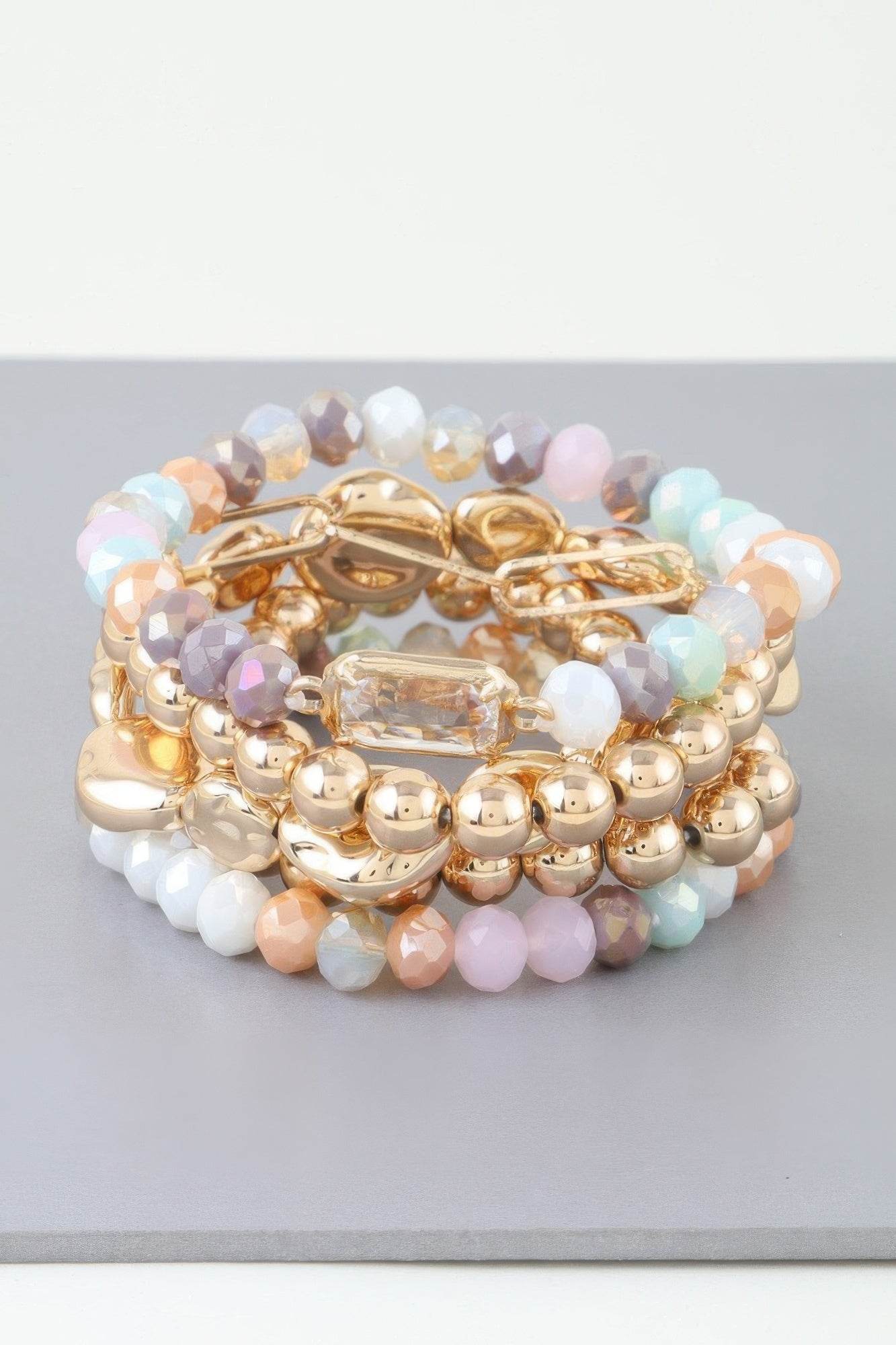 Multicolor Crystal Beaded Bracelet - LLR Chic