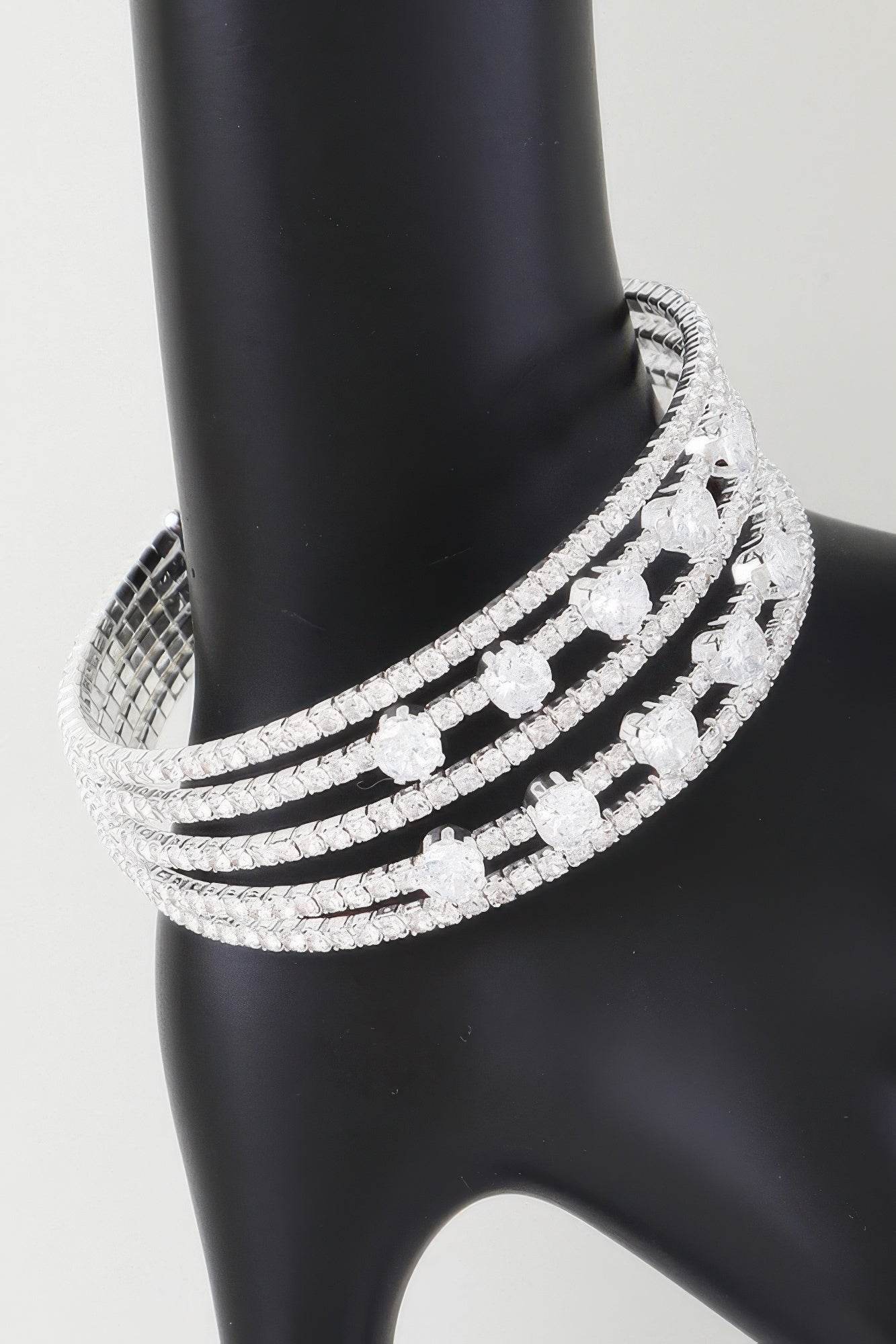 Multi Jeweled Cuff Bracelet - LLR Chic
