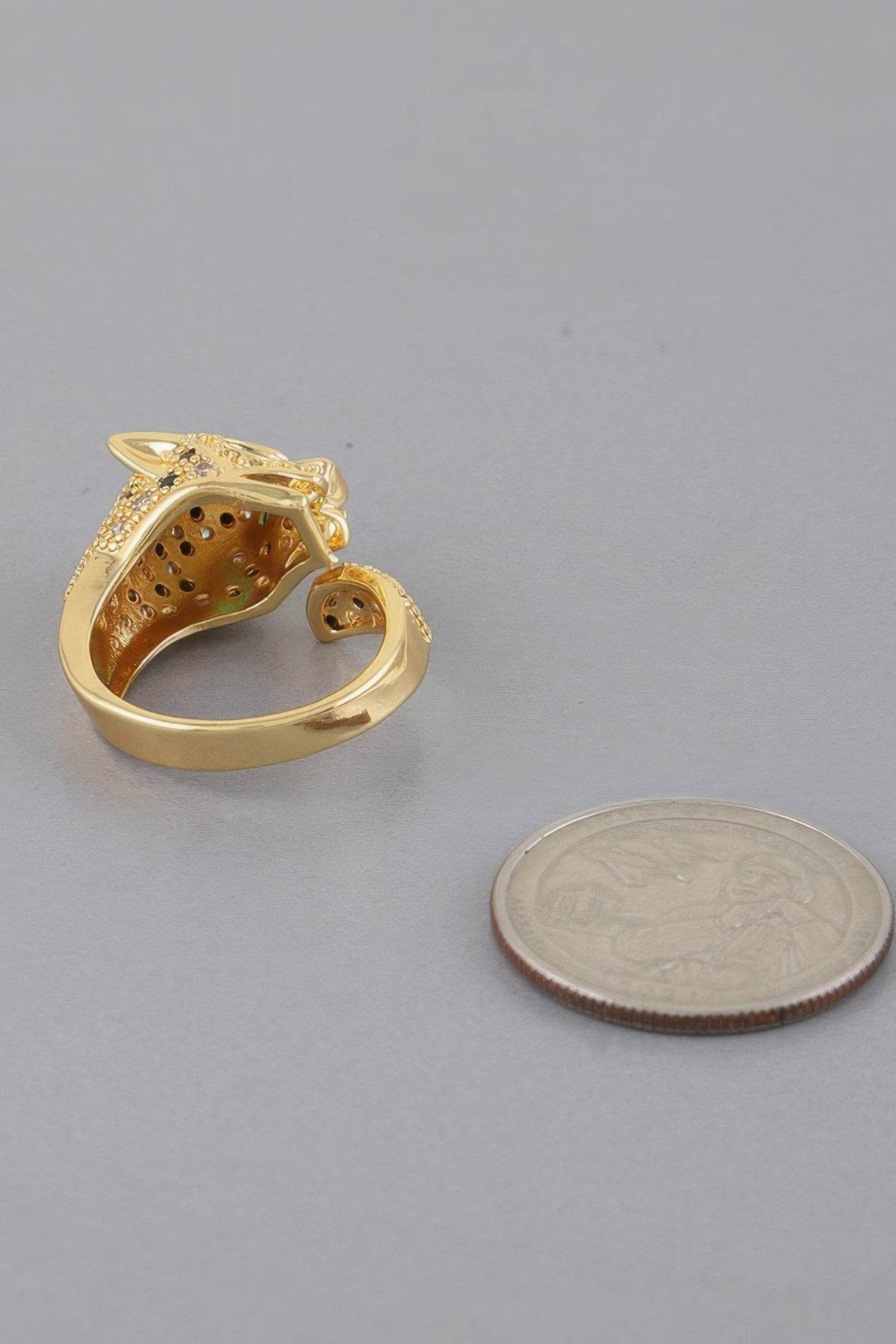 Jeweled Jaguar Wrap Ring - LLR Chic