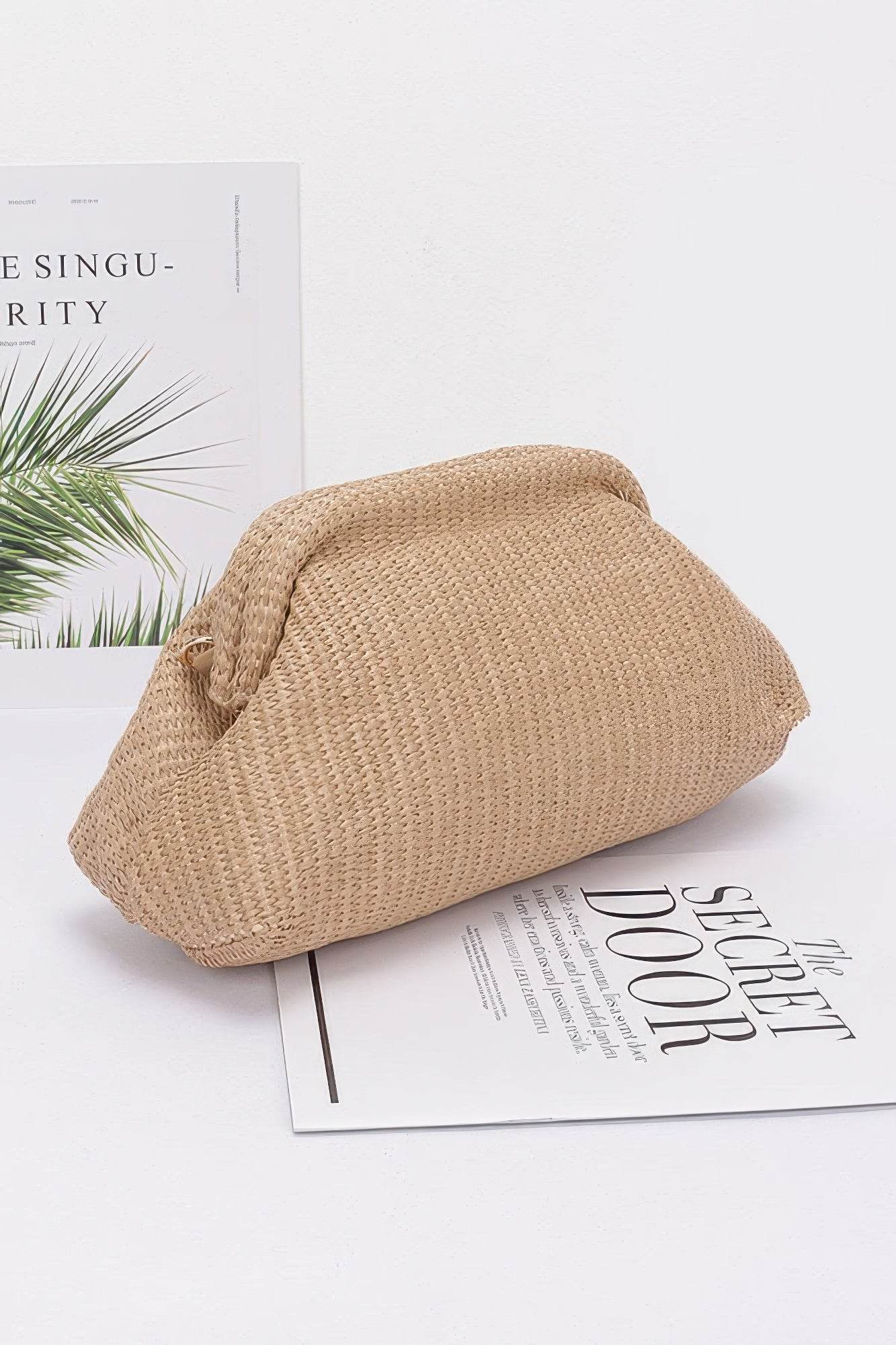 Faux Straw Clutch Bag - LLR Chic
