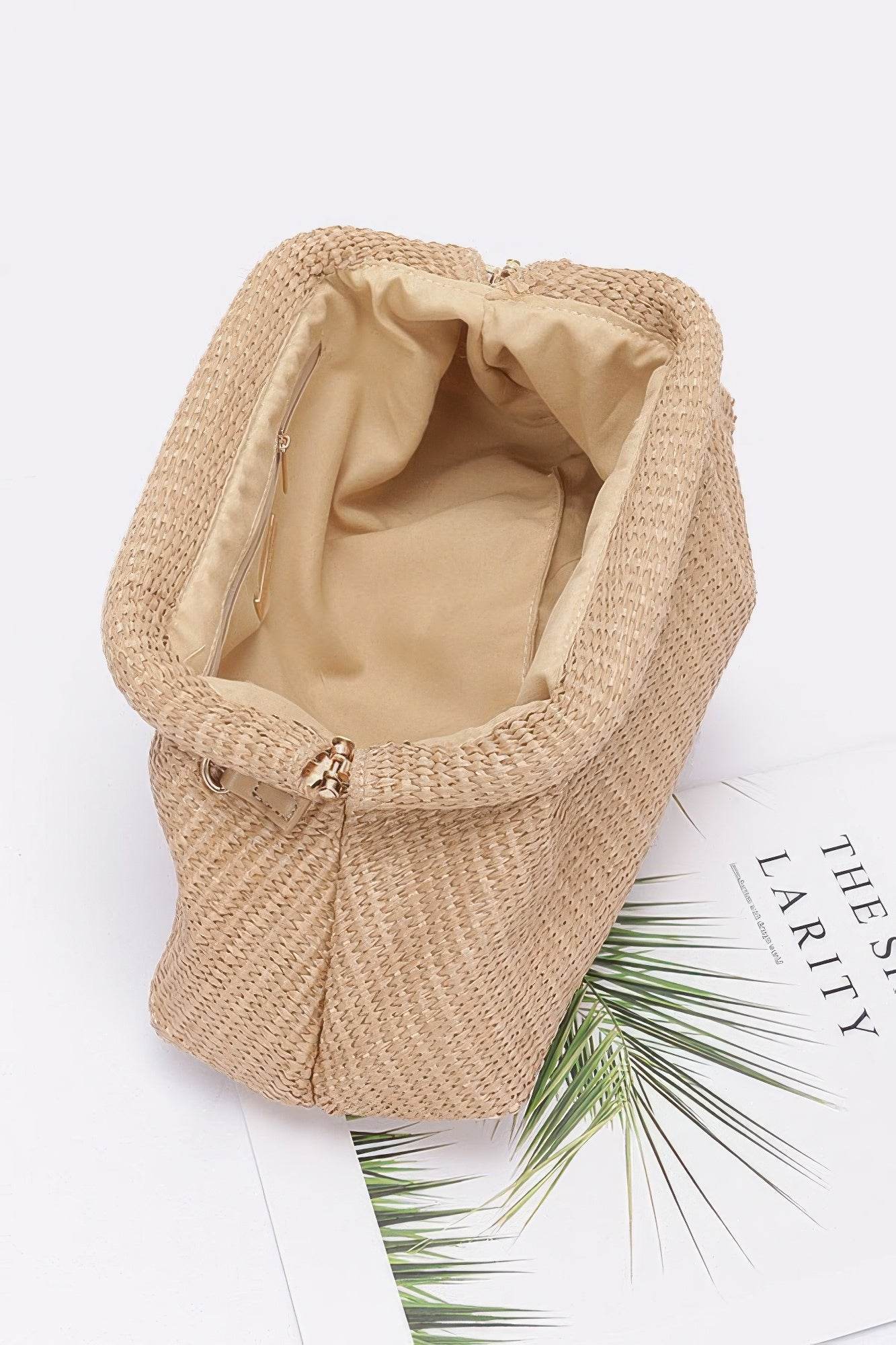 Faux Straw Clutch Bag - LLR Chic