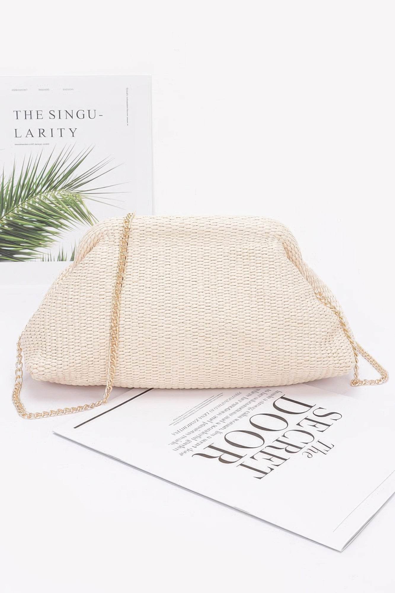 Faux Straw Clutch Bag - LLR Chic