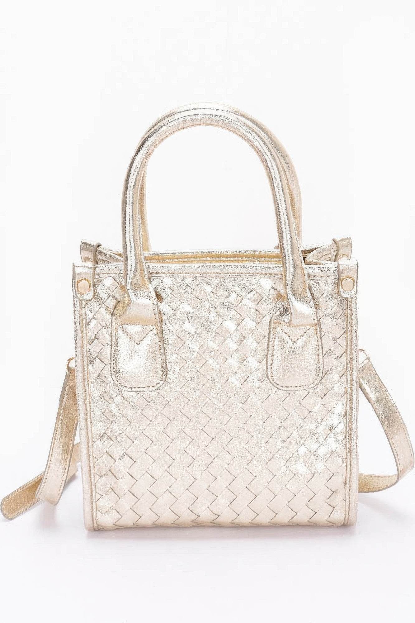 Metallic Braided Tote Bag - LLR Chic