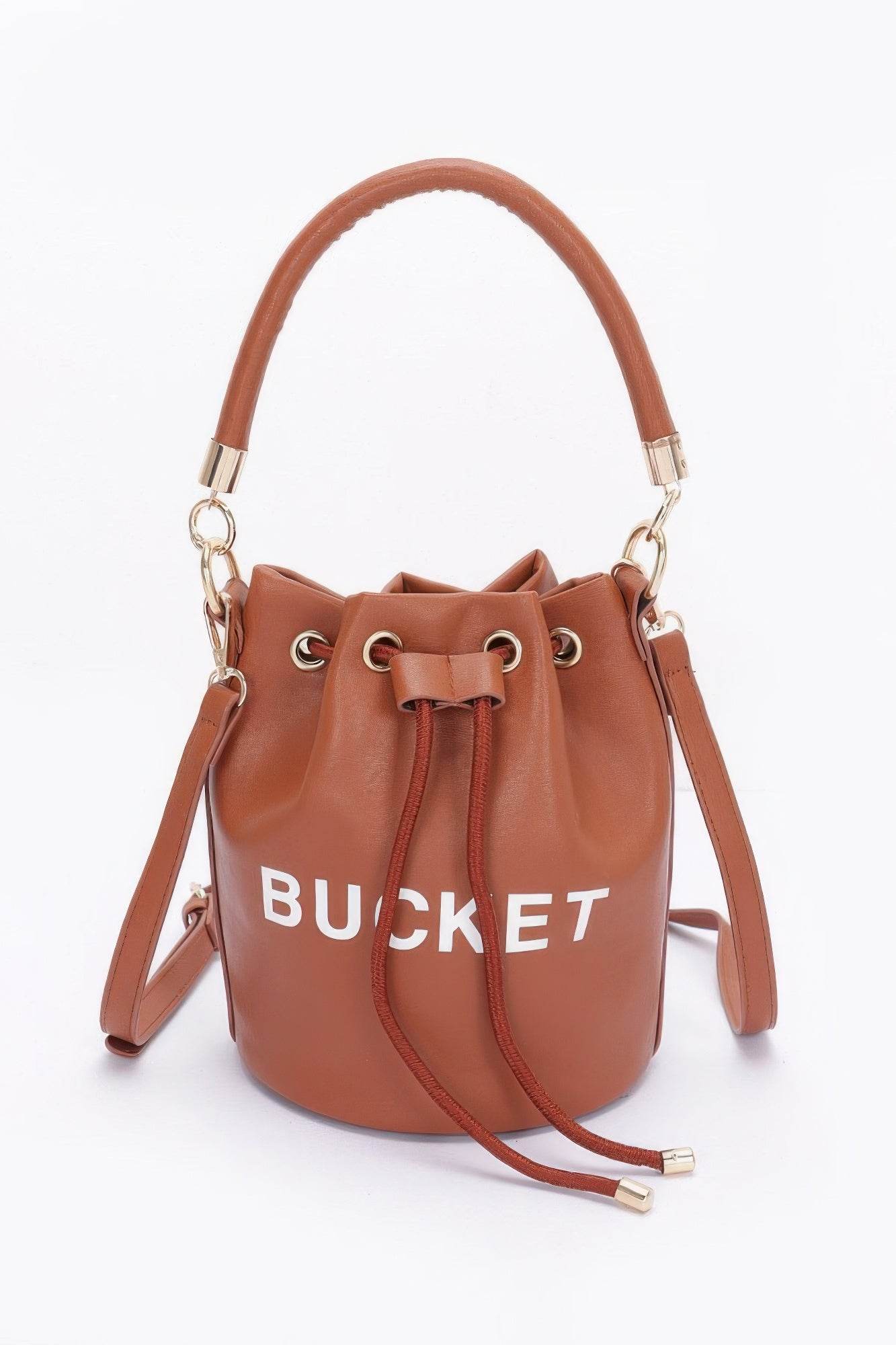Faux Leather Bucket Bag - LLR Chic