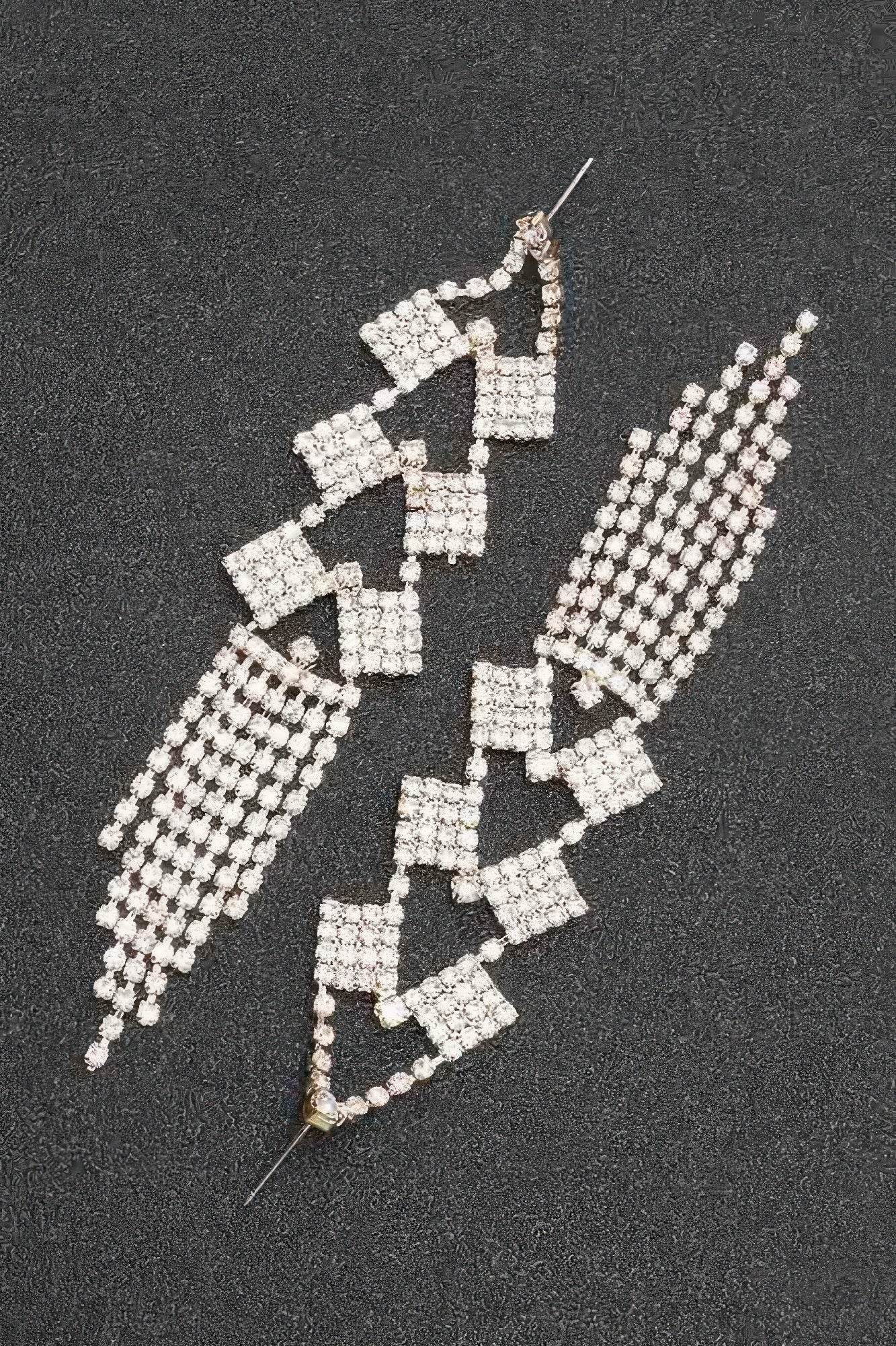 Rhinestone Fringe Earring - LLR Chic