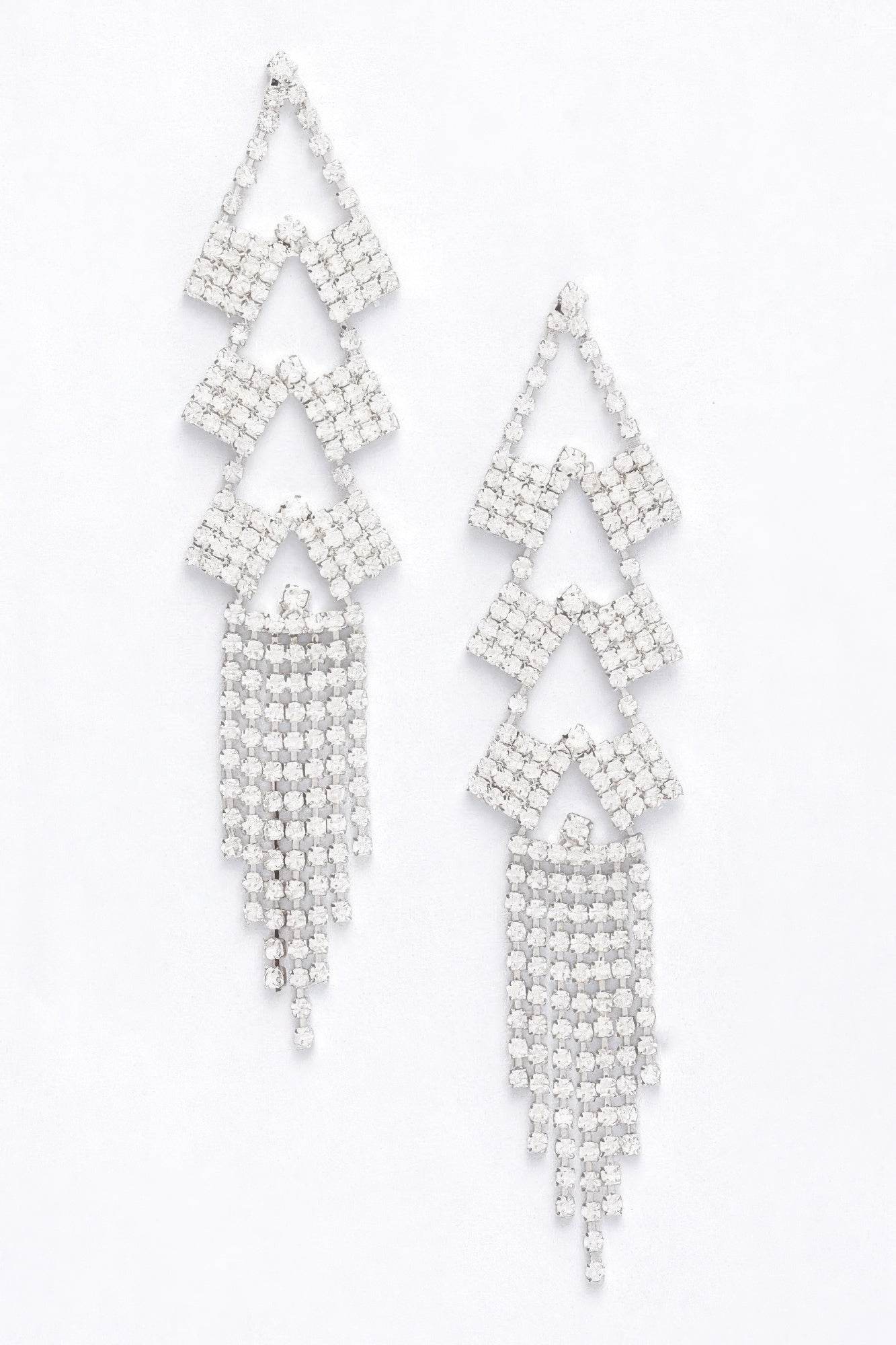 Rhinestone Fringe Earring - LLR Chic