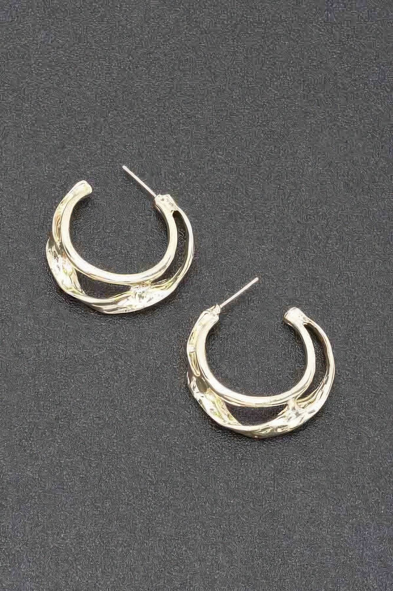 Gold Plated Metal Earring - LLR Chic