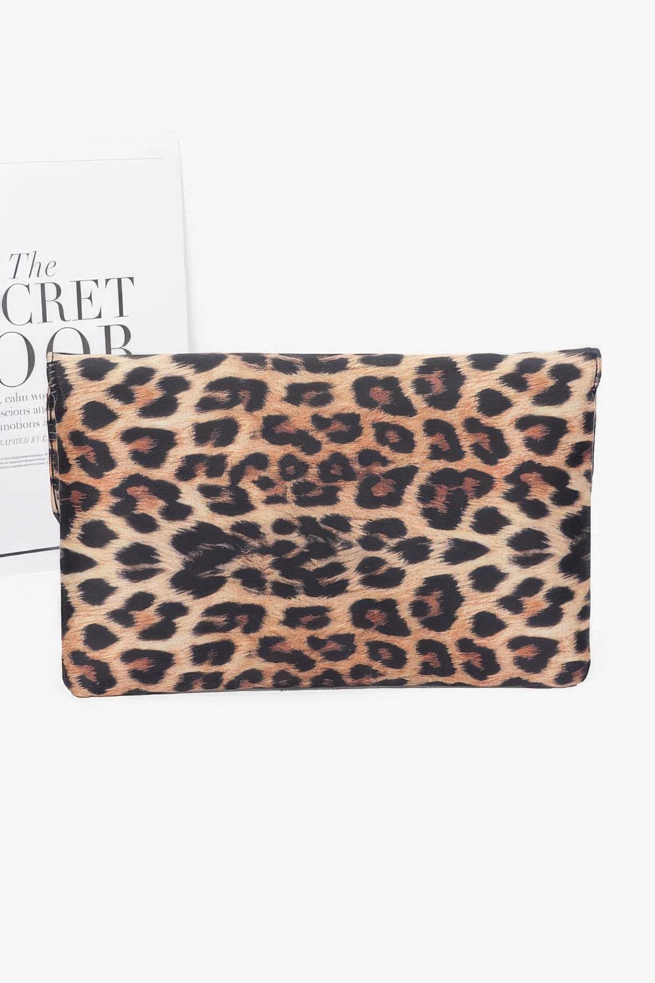 Nylon Leopard Metal Studded Clutch Bag - LLR Chic