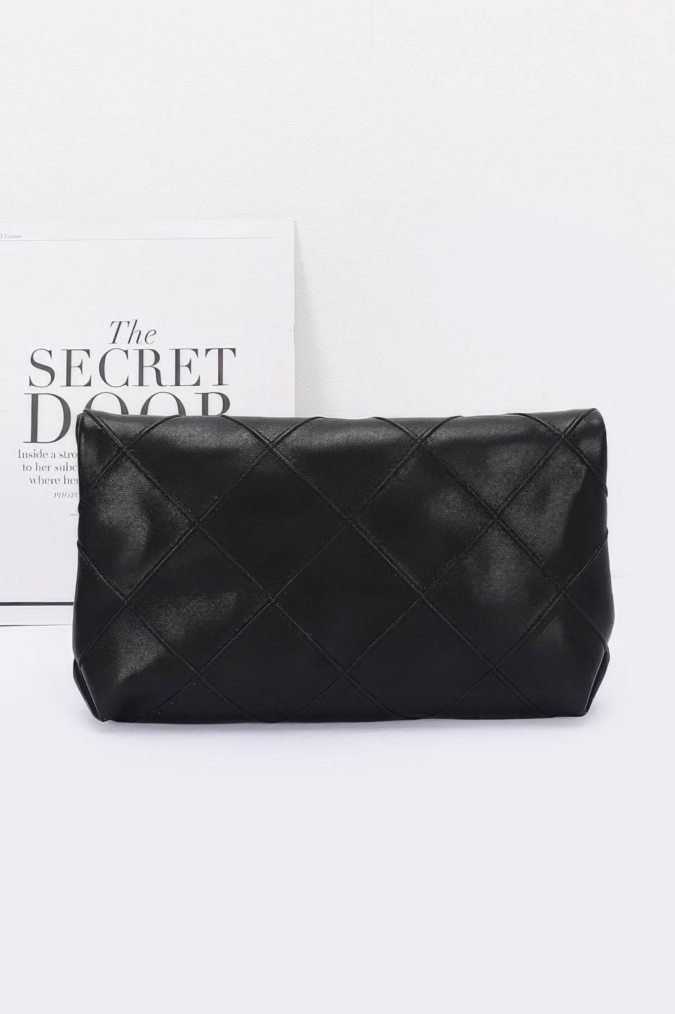 Quilted Faux Leather Pouch - LLR Chic