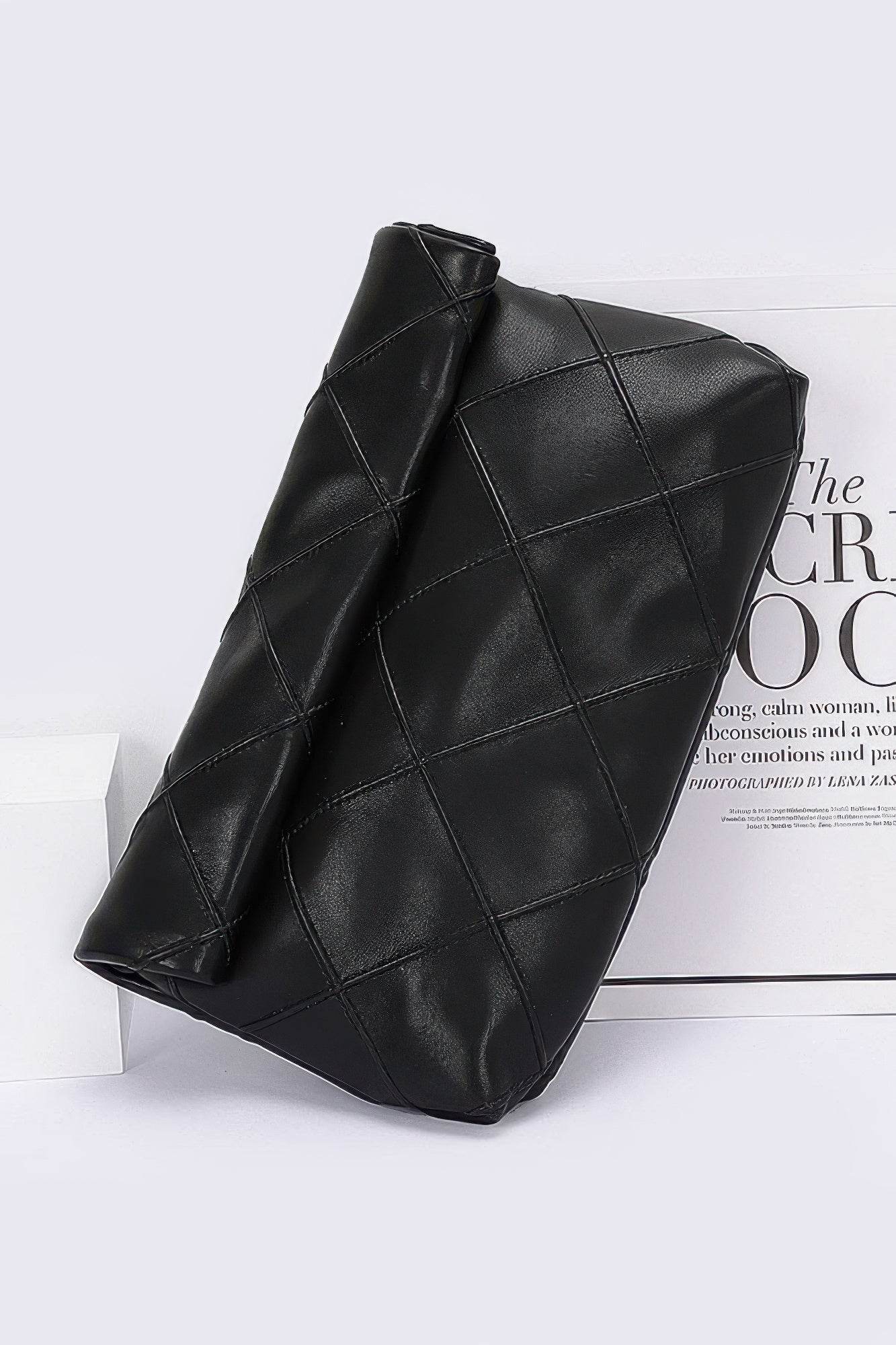 Quilted Faux Leather Pouch - LLR Chic