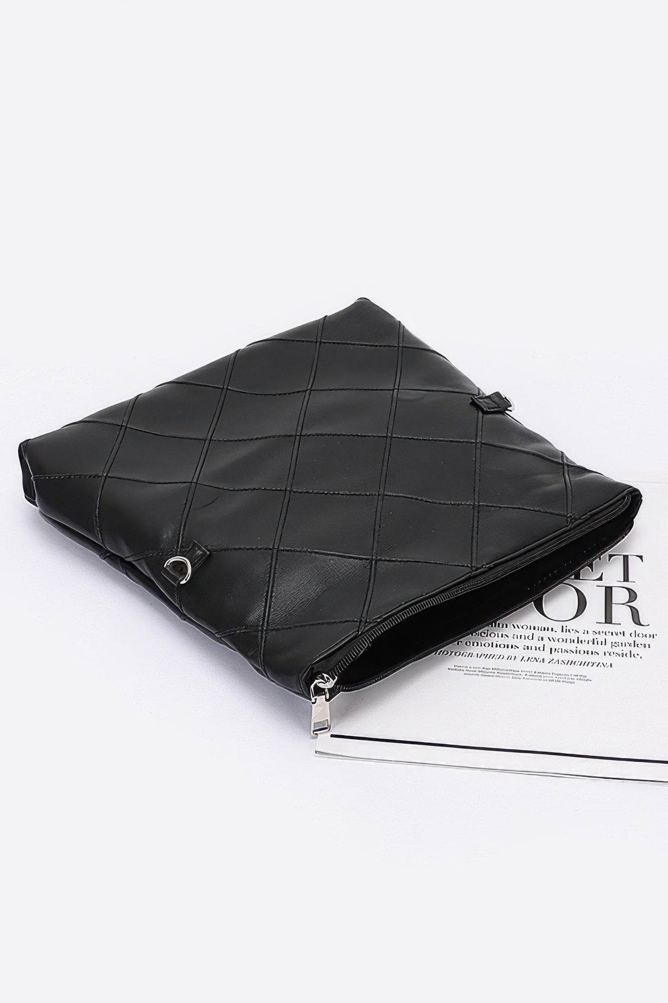 Quilted Faux Leather Pouch - LLR Chic