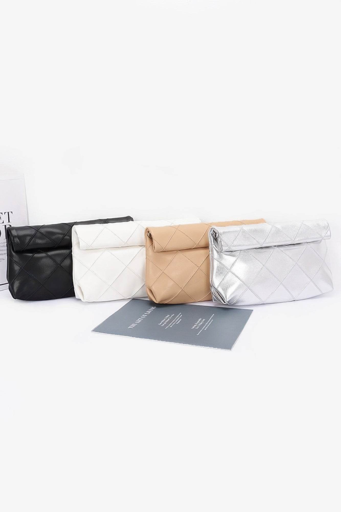 Quilted Faux Leather Pouch - LLR Chic