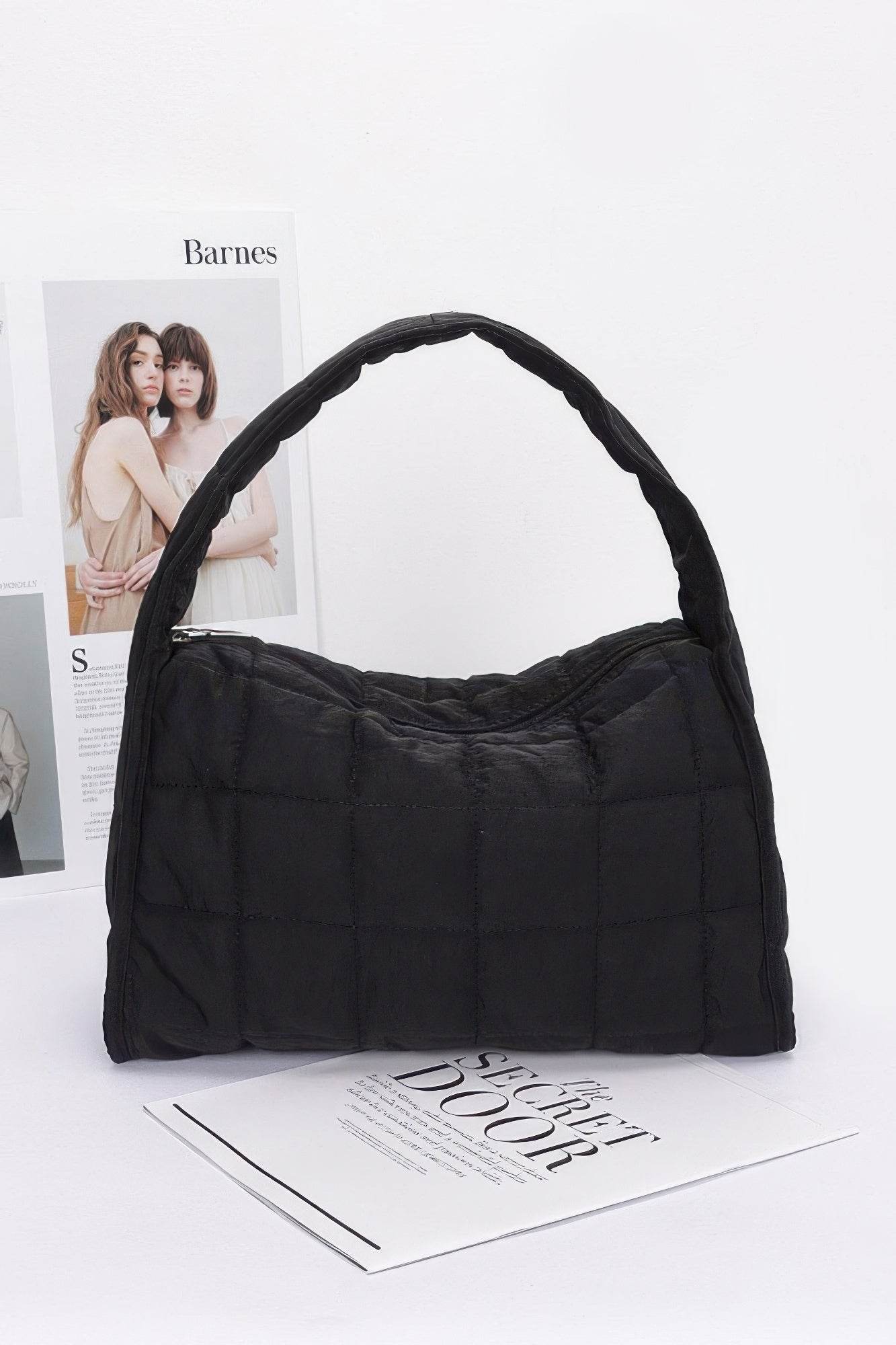 Quilted Nylon Shoulder Bag - LLR Chic