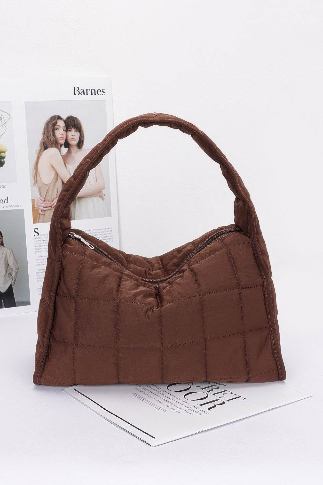 Quilted Nylon Shoulder Bag - LLR Chic