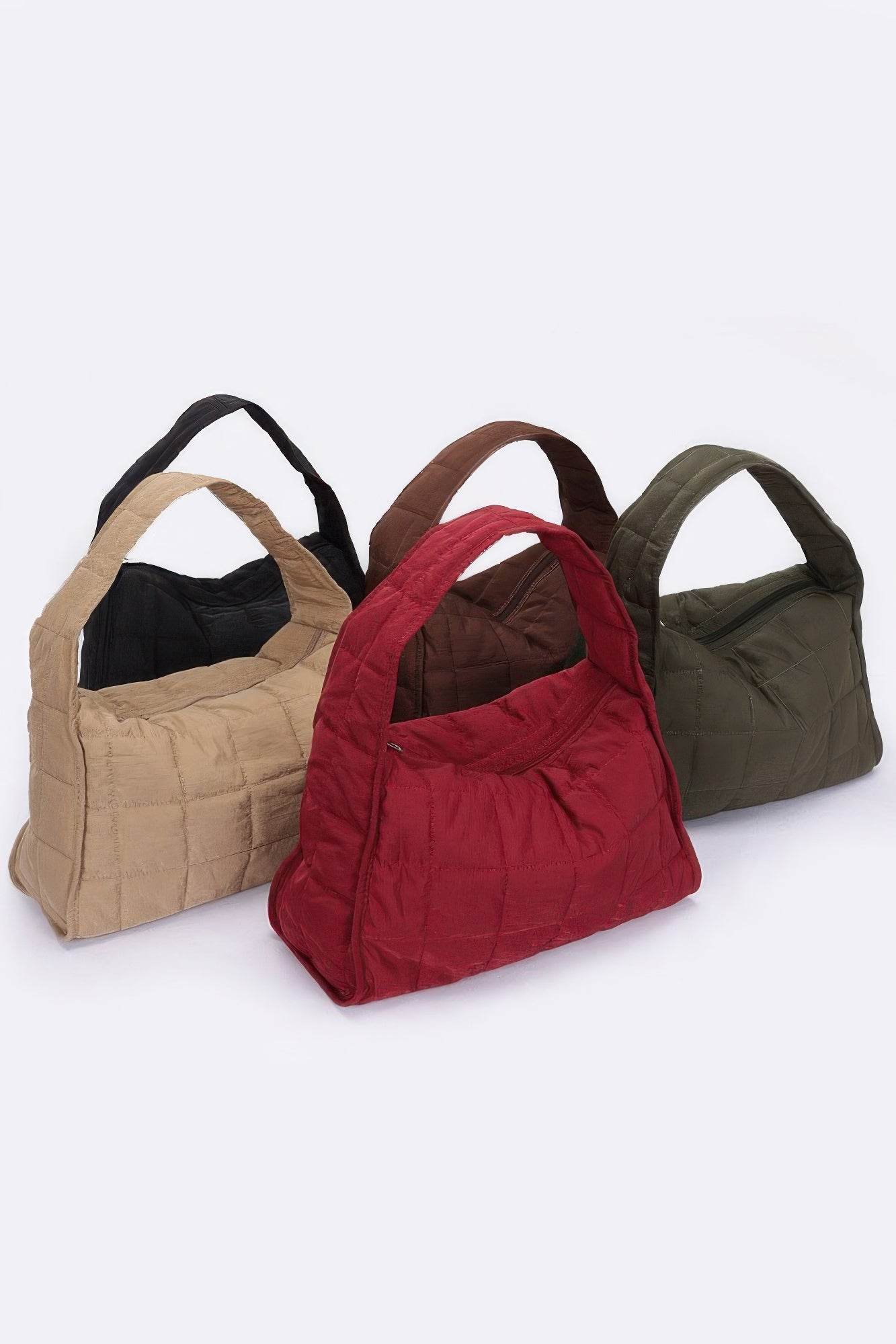 Quilted Nylon Shoulder Bag - LLR Chic