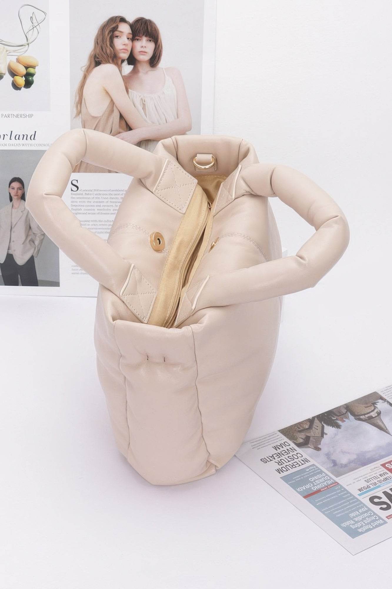 Faux Leather Padded Tote Bag - LLR Chic