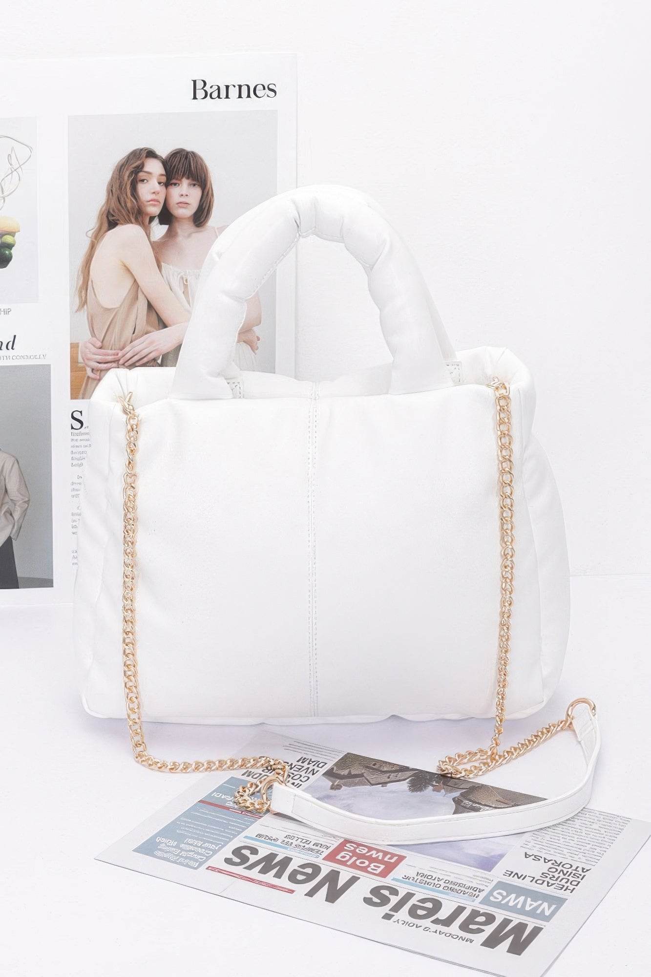 Faux Leather Padded Tote Bag - LLR Chic