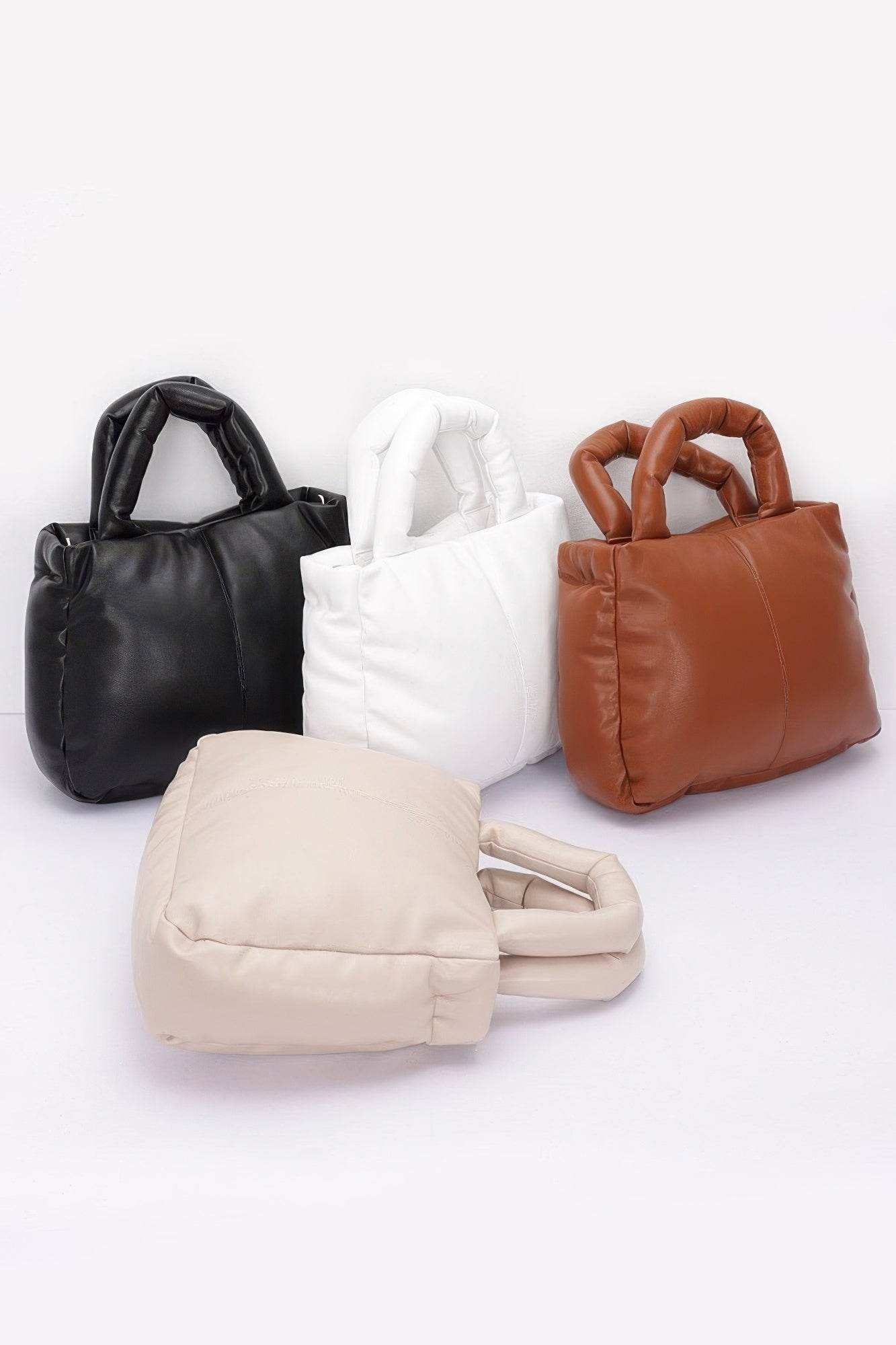 Faux Leather Padded Tote Bag - LLR Chic