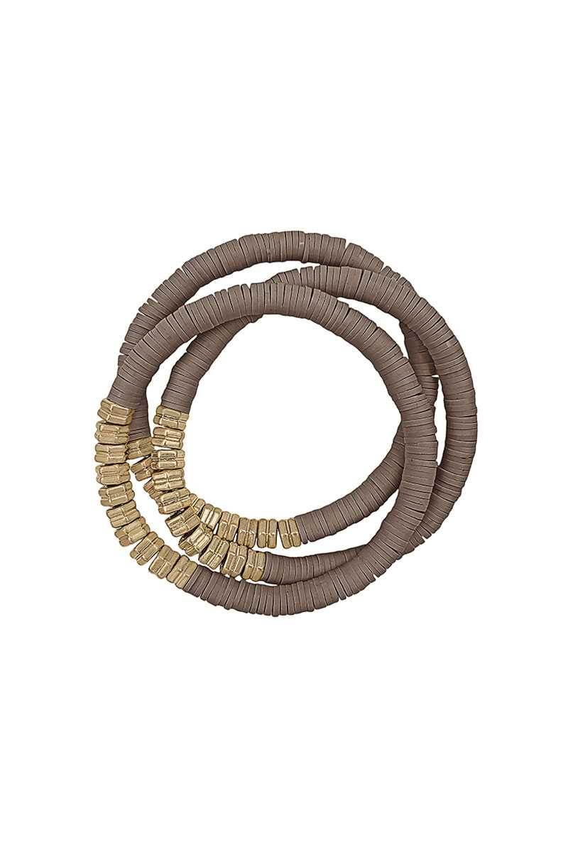Triple Multi Ring Bead Stretchable Bracelets - LLR Chic