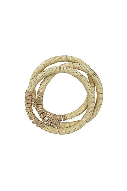 Triple Multi Ring Bead Stretchable Bracelets - LLR Chic