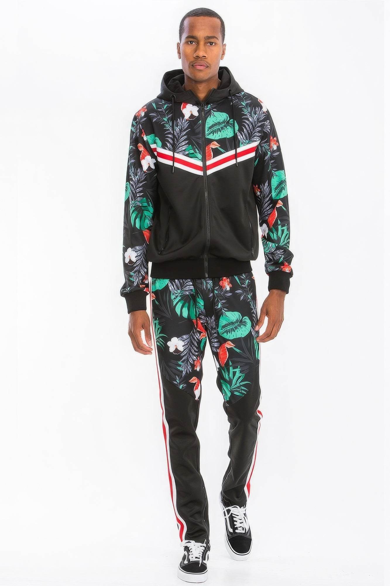 Printed Polyester Track Set - LLR Chic