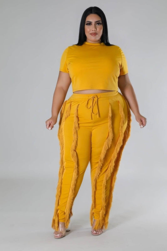 Crop Top Two-piece Set - LLR Chic