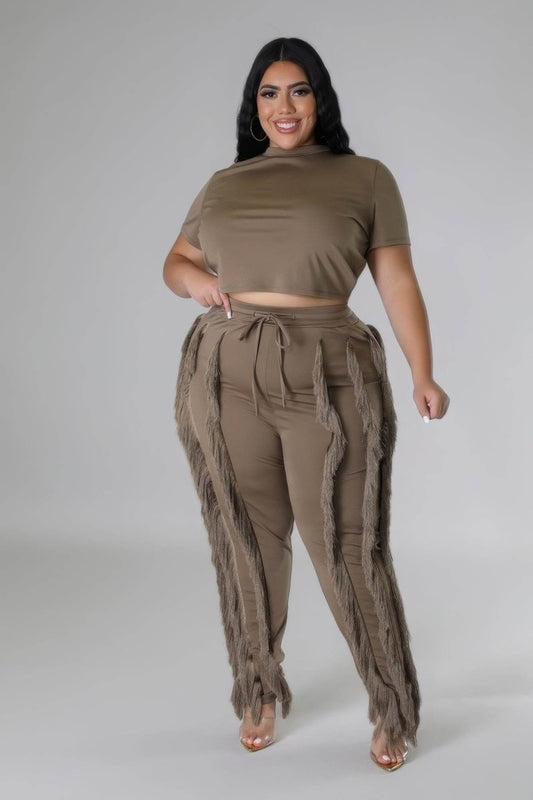 Crop Top Two-piece Set - LLR Chic