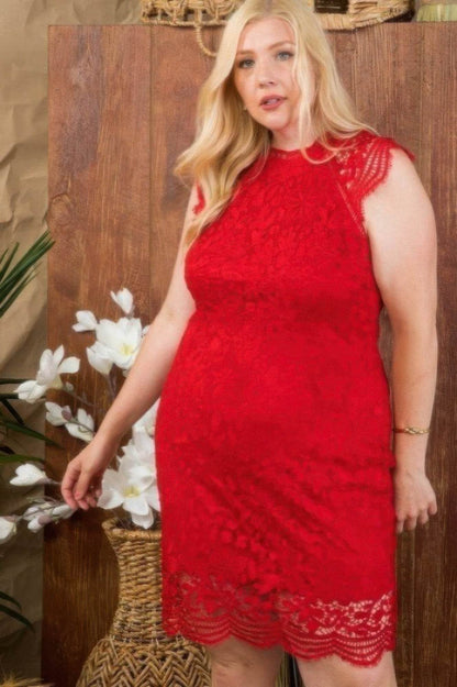 Lace Crochet Mini Raglan Dress With Zipper Back - LLR Chic
