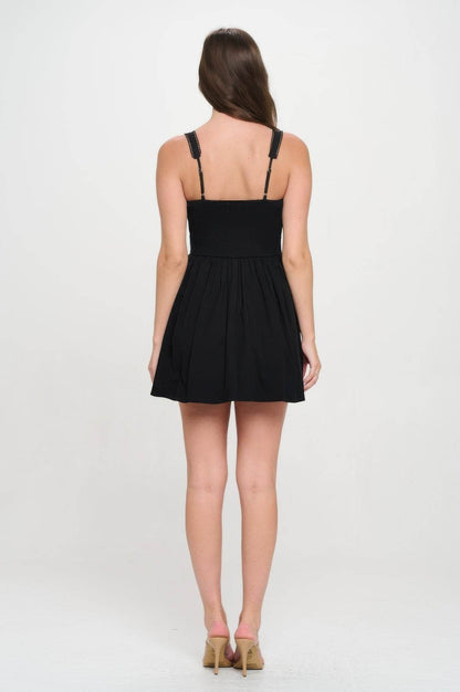 Front Ribbon Tie Bustier Dress - LLR Chic