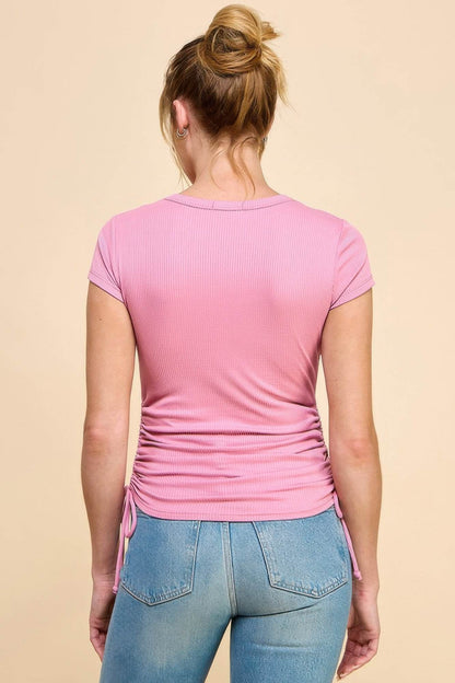 Side Ruched Detail Top - LLR Chic