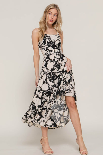 Floral Print Cami Midi Dress - LLR Chic